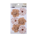 Handmade Burlap & Printed Canvas Flower 1pack
