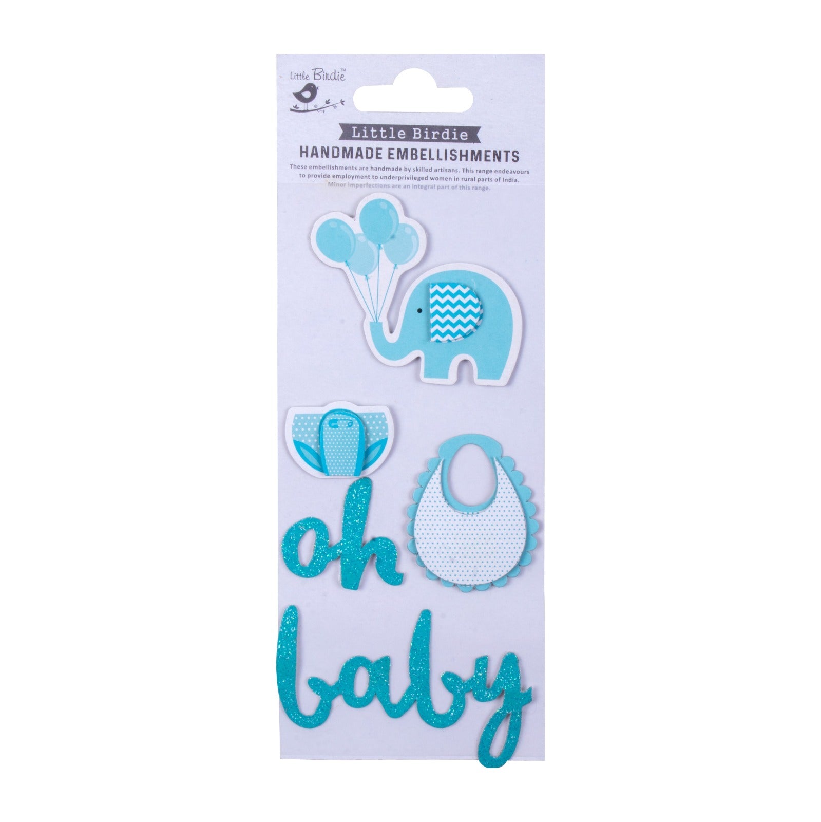 Handmade Self Adhesive Stickers oh Baby 1pack