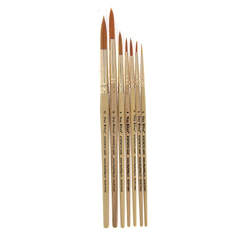 Watercolour LBsorted Brush Synthetic Hair Size 0 4 1 2 4 And 6 Set of 6pc