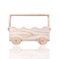 Wooden Storage Cart With Moveable Wheels 4 X 9 X 3Inch 1Pc