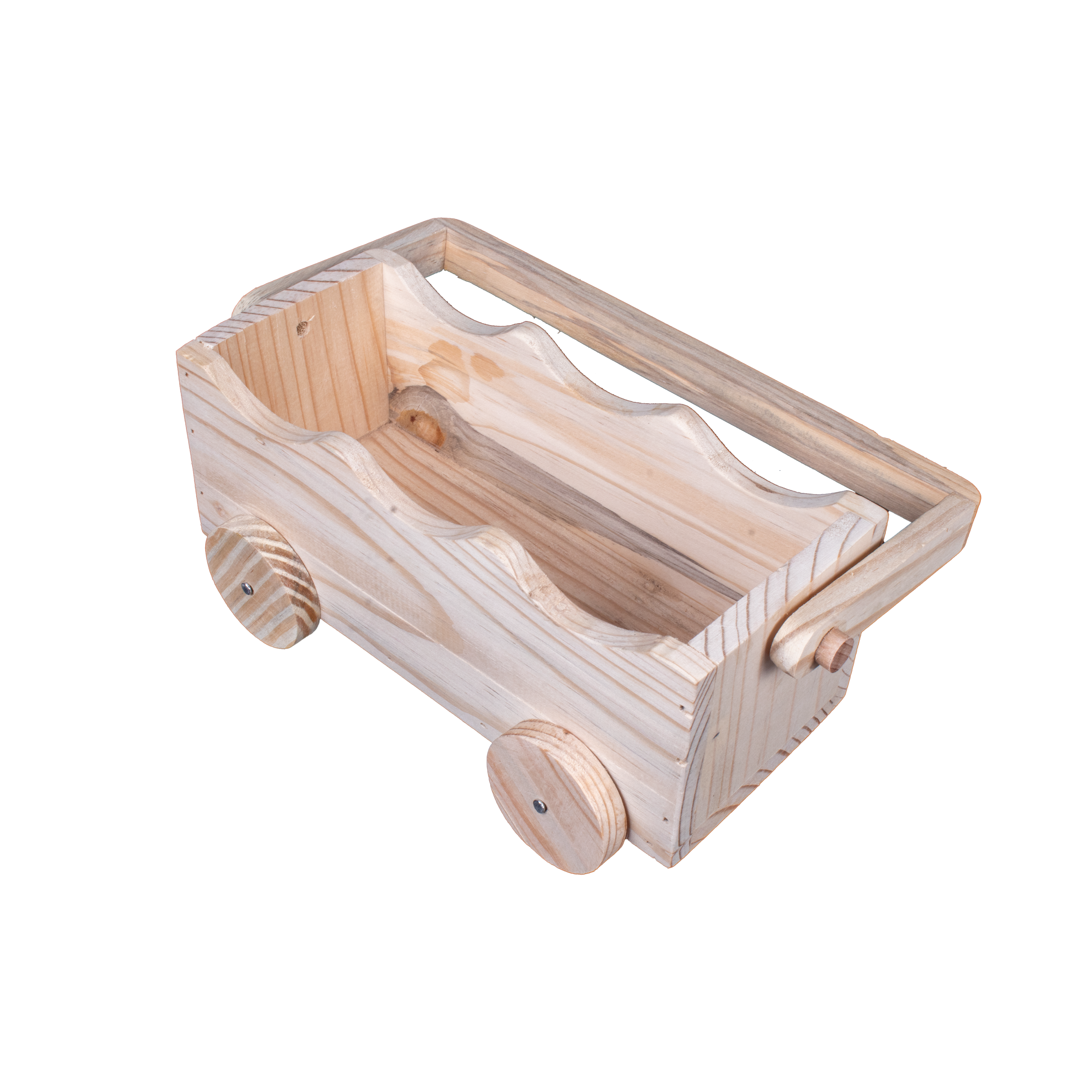 Wooden Storage Cart With Moveable Wheels 4 X 9 X 3Inch 1Pc