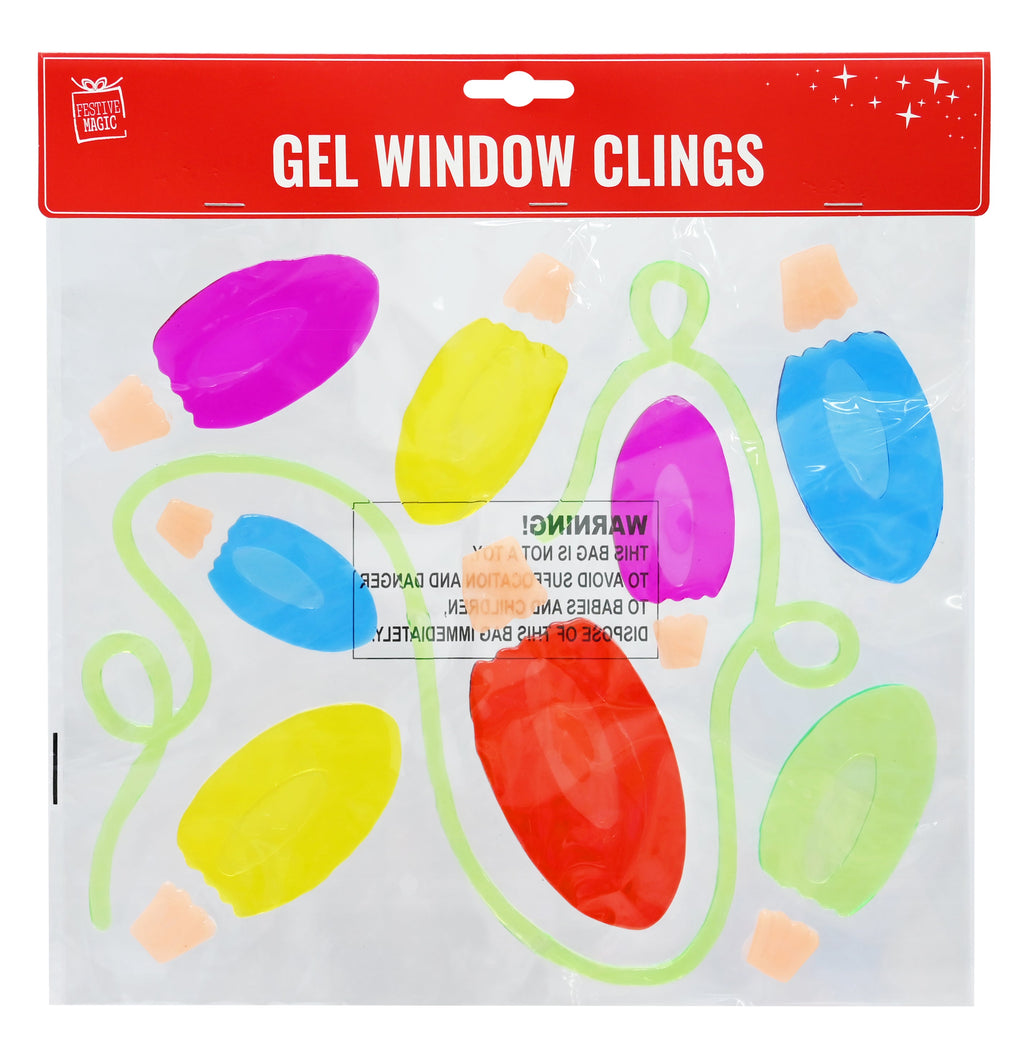 Window Cling On Gel Sticker Assorted 1pack
