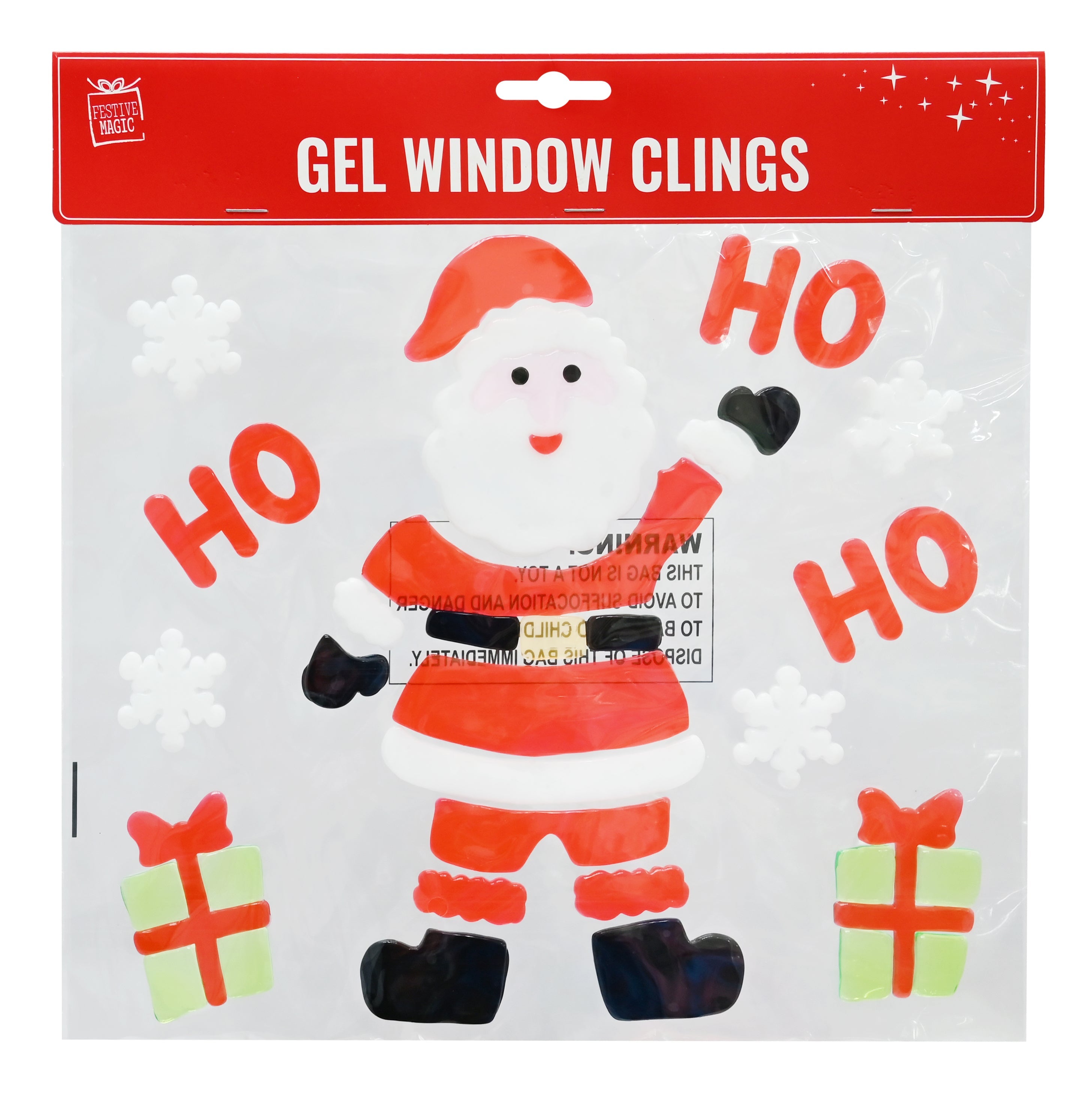 Window Cling On Gel Sticker Assorted 1pack