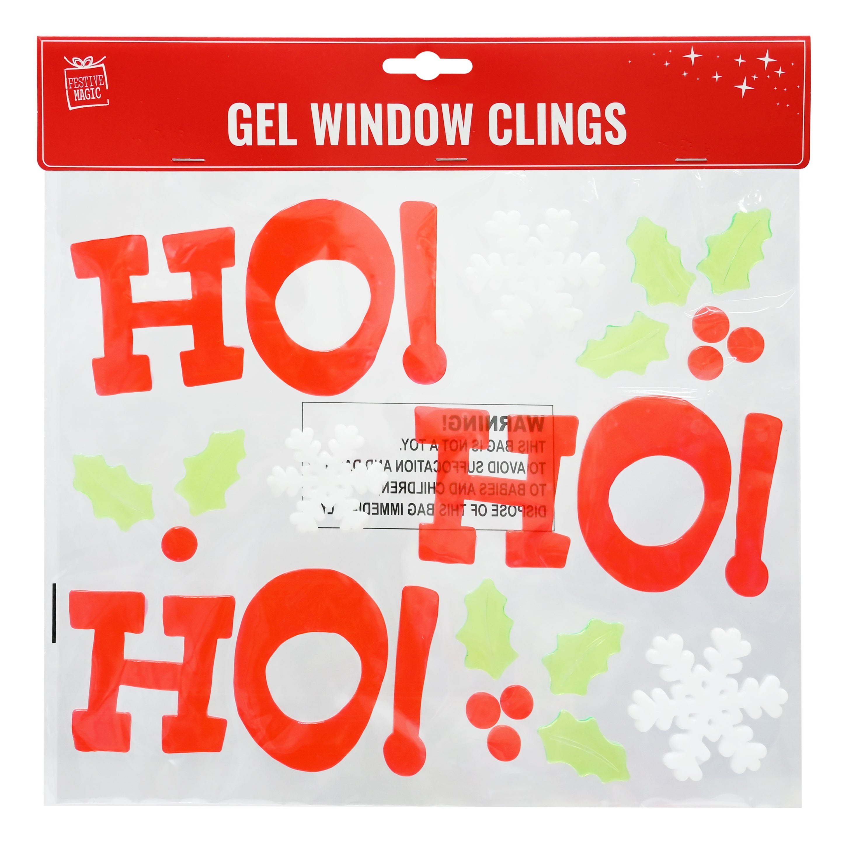 Window Cling On Gel Sticker Assorted 1pack