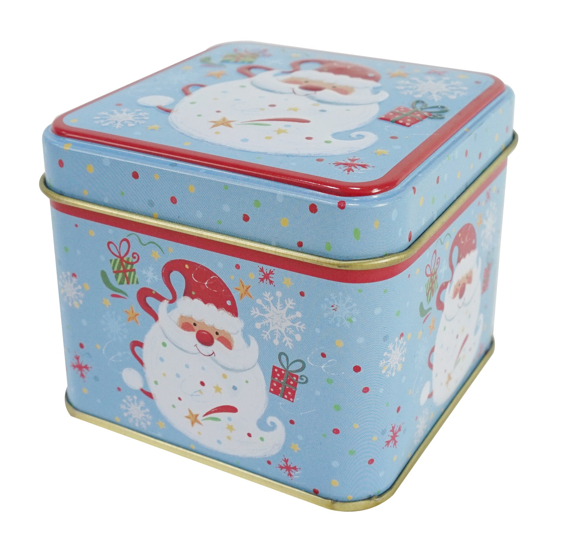 Christmas Mini Storage Tin Square Assorted 1Pc
