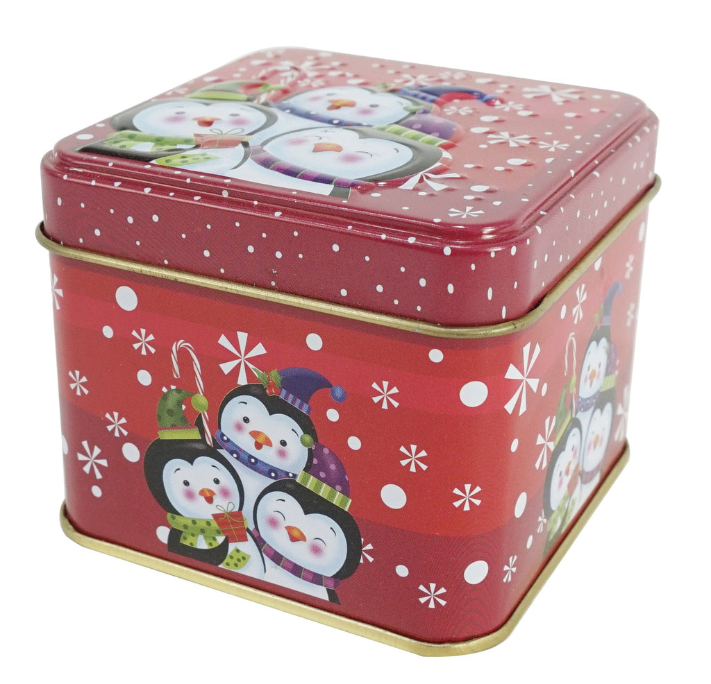 Christmas Mini Storage Tin Square Assorted 1Pc