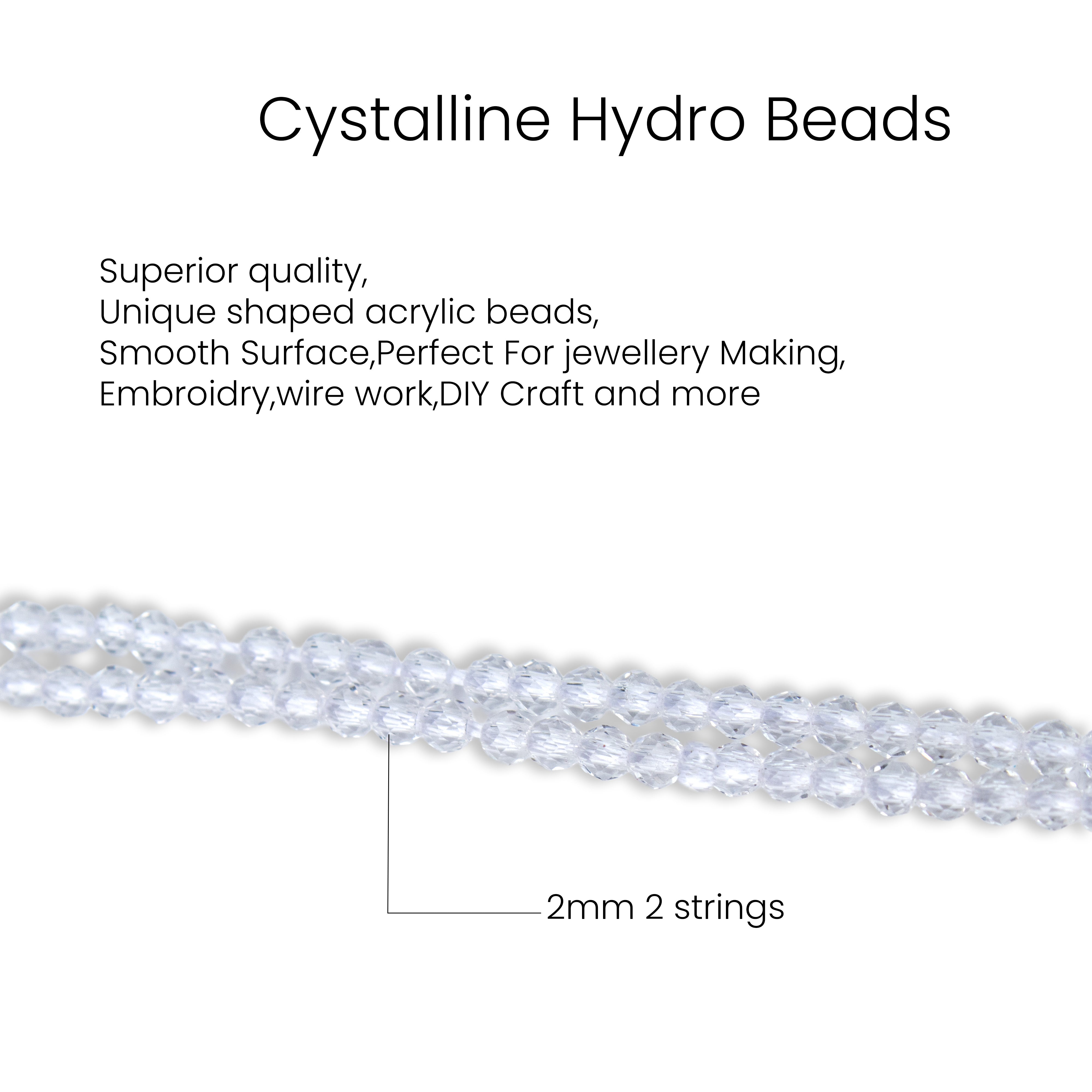 Designer Hydro Beads Crystalline 2mm 1String