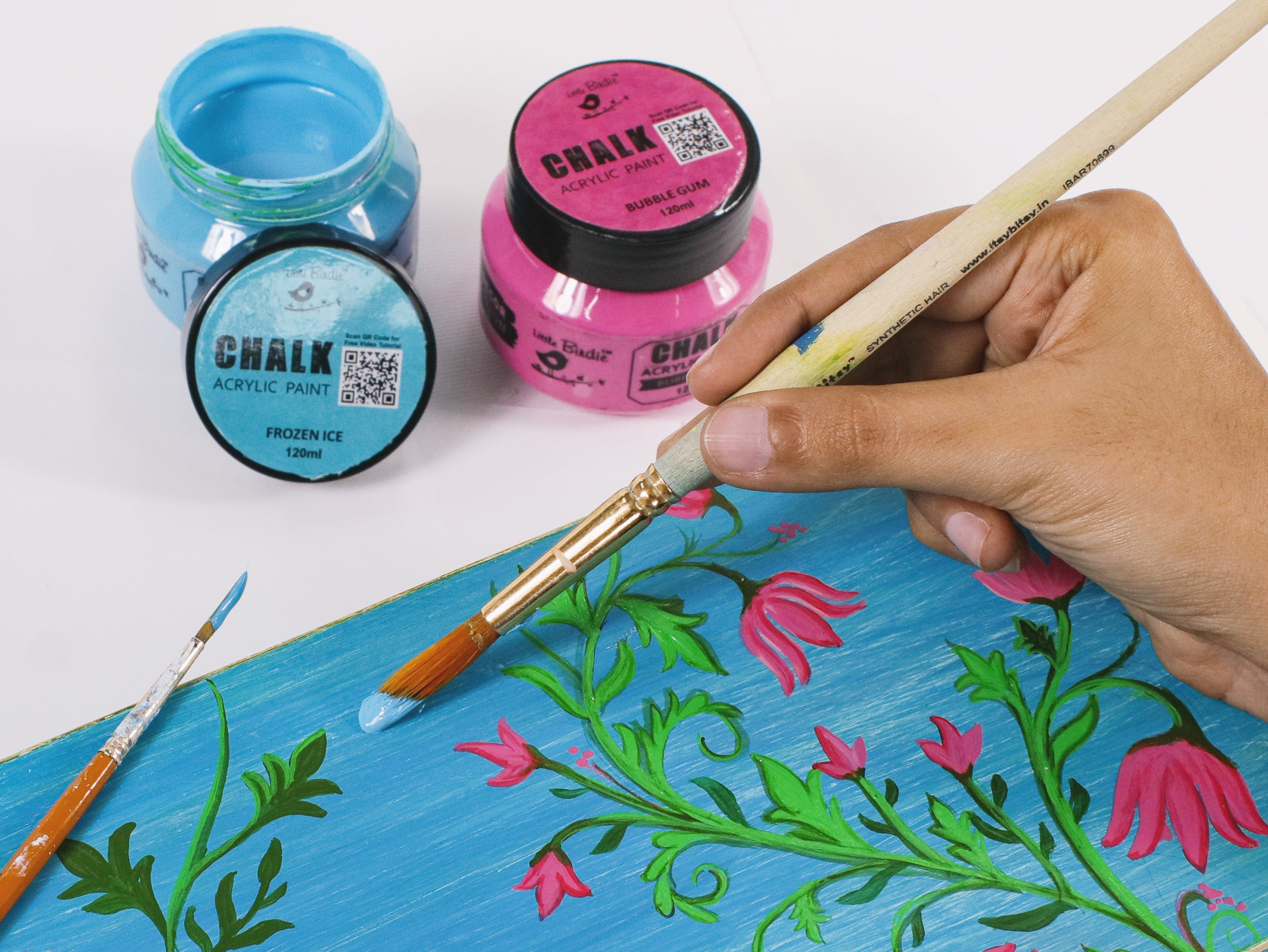 Home Decor Chalk Paint Frozen Ice 50ml Bottle