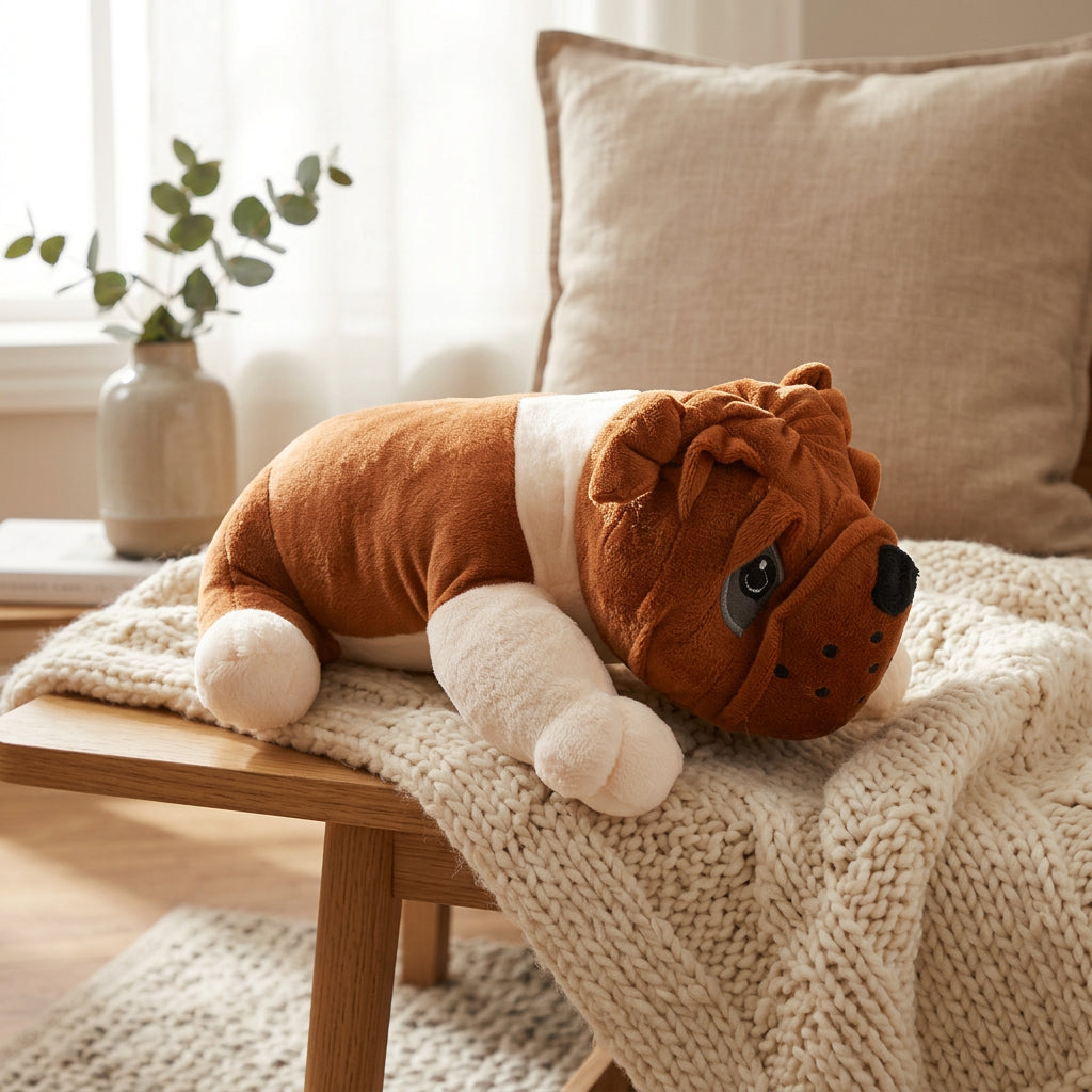 Soft Toy Bulldog Brown L25 X H14 1pc