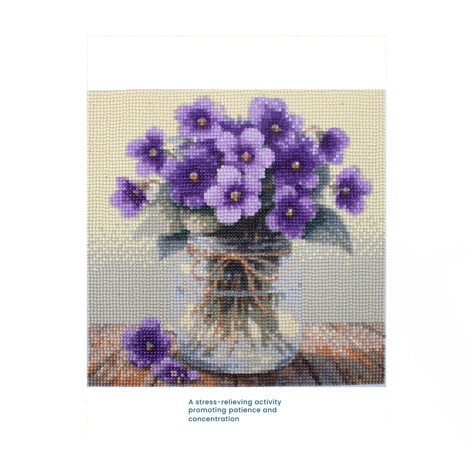 5D Diamond Painting Kit Violet Blossom 30 X 30cm 1pc Acetate Box