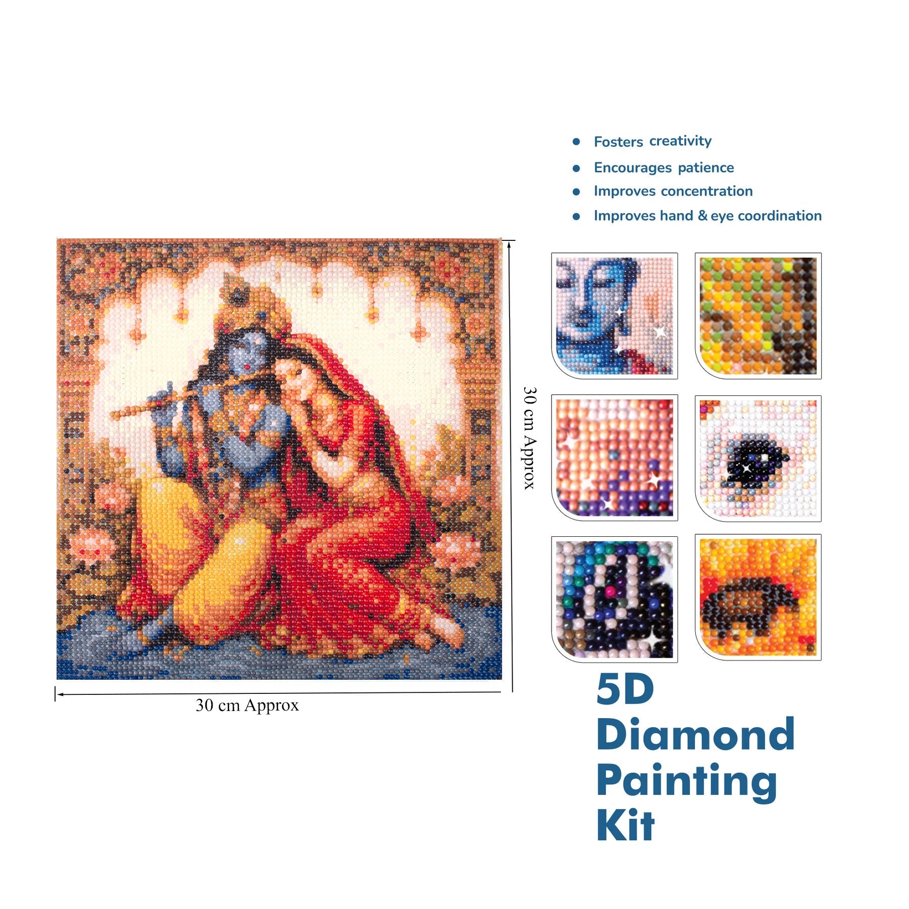 5D Diamond Painting Kit Divine Melody 30 X 30cm 1pc Acetate Box