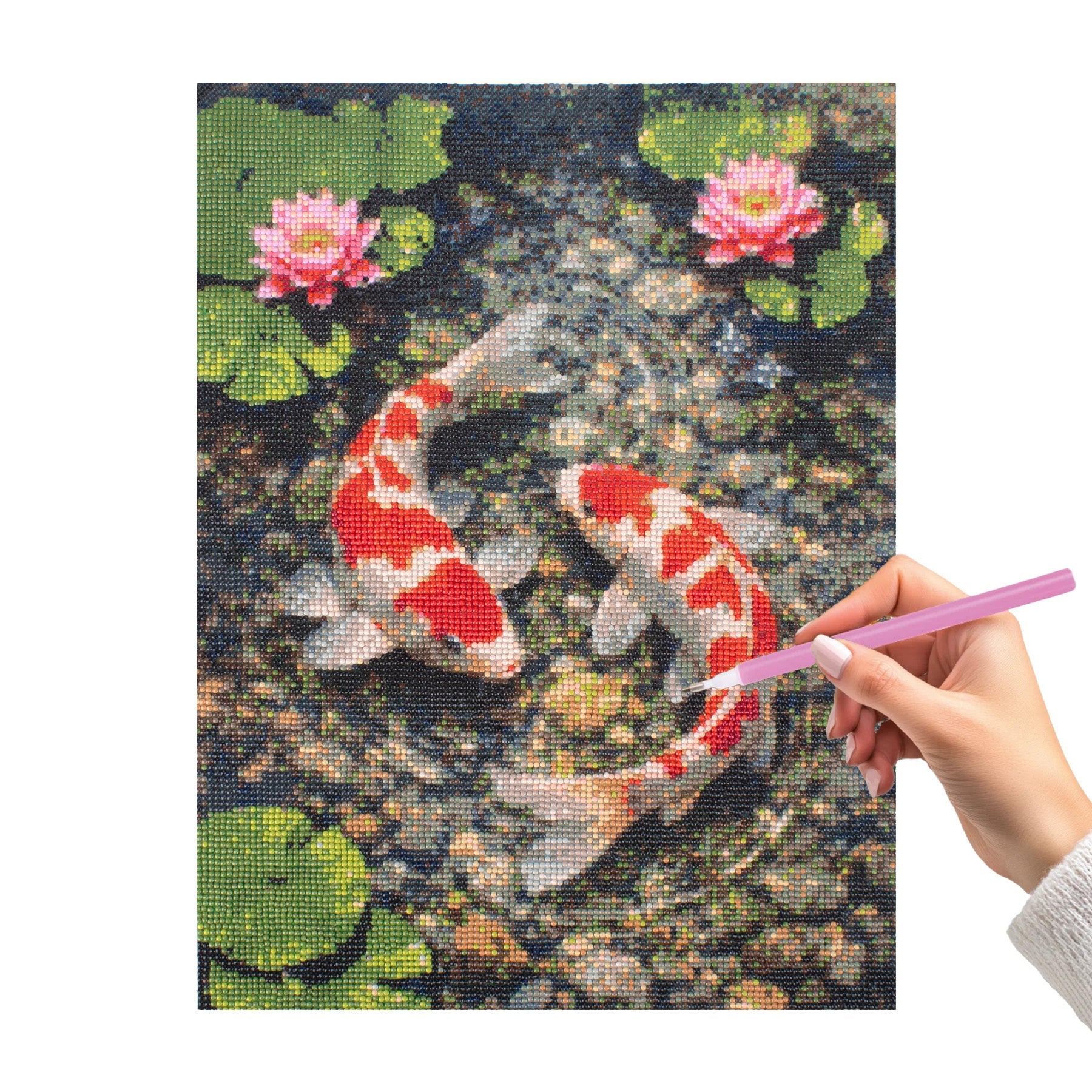 5D Diamond Painting Kit Koi Pond 40 X 50cm 1pc Acetate Box