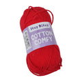Cotton Comfy Knitting/Crochet Yarn 100% Cotton Tomato Red 169m 100g