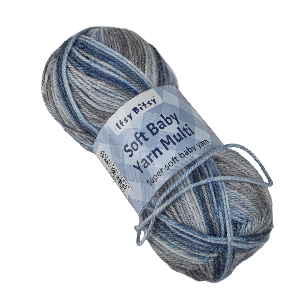 Soft Baby Knitting/Crochet Yarn Multi 100% Acrylic Midnight Sky 267m 100g