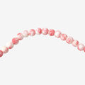 Glass Bead Round Dual Tone Red & White 8mm 35beads 1string