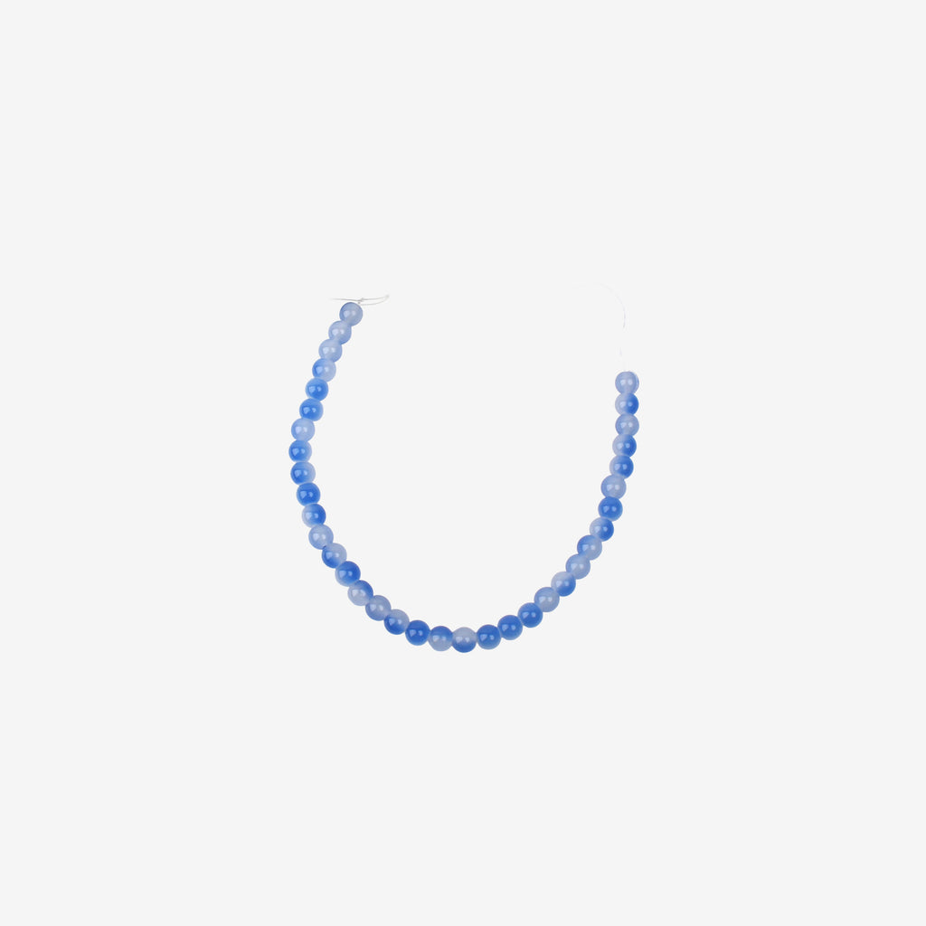 Glass Bead Round Dual Tone Sea Blue 8mm 35beads 1string
