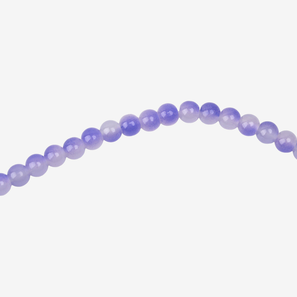 Glass Bead Round Dual Tone Purple 8mm 35beads 1string