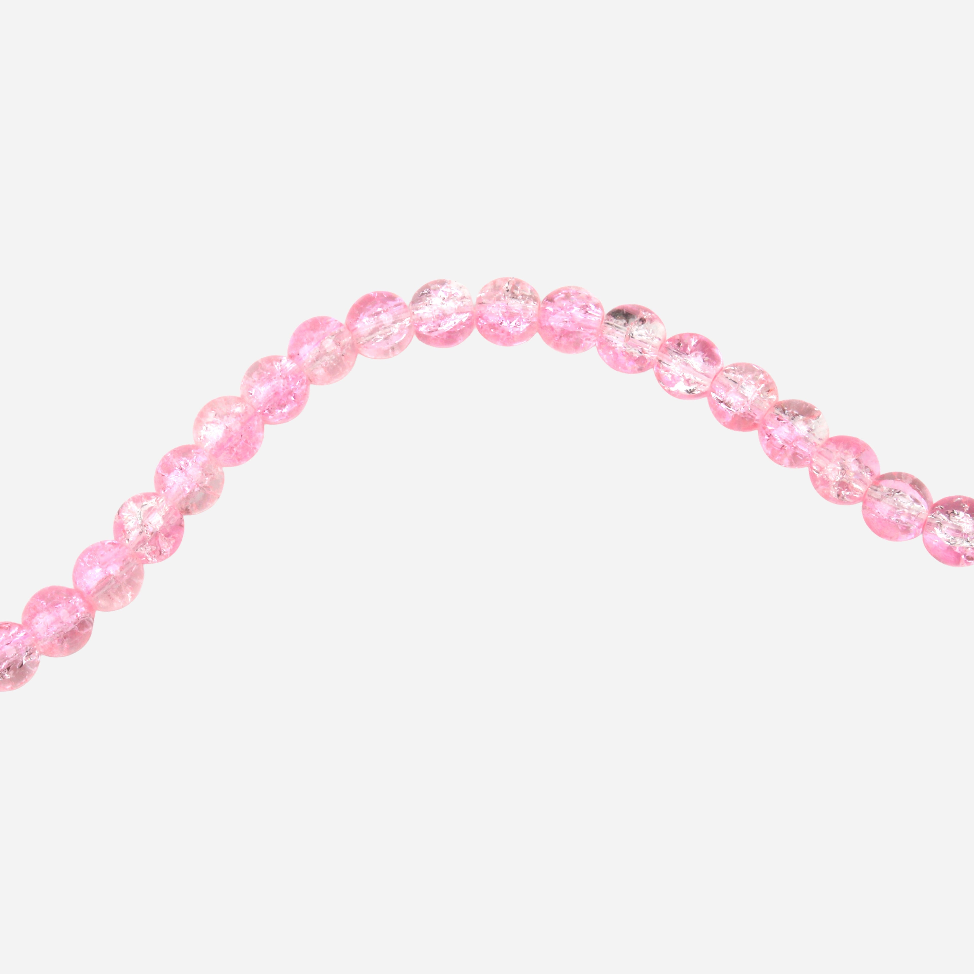 Glass Bead Round Dual Tone Pale Pink 8mm 35beads 1string