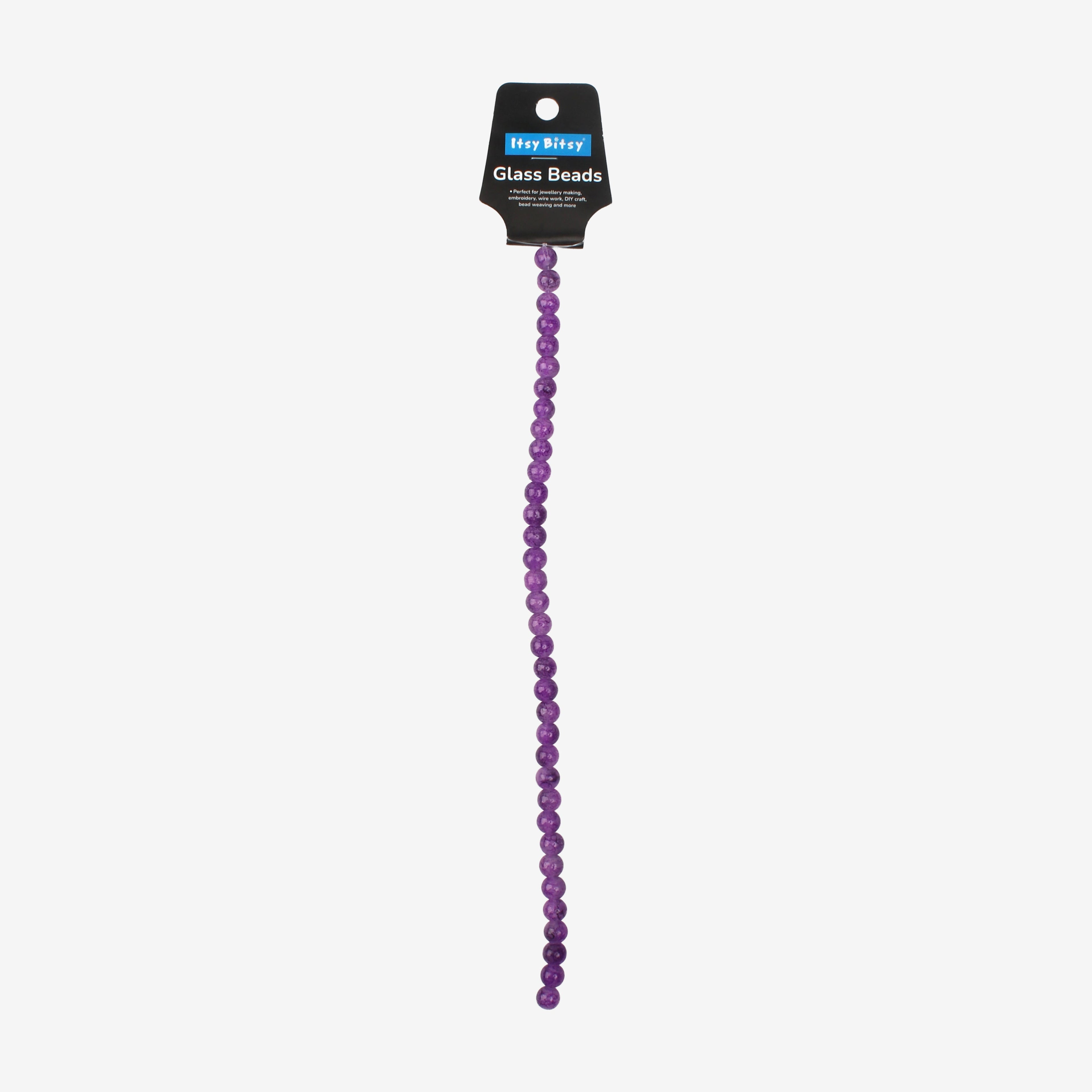 Glass Bead Round Dual Tone Grape Crush 8mm 35beads 1string