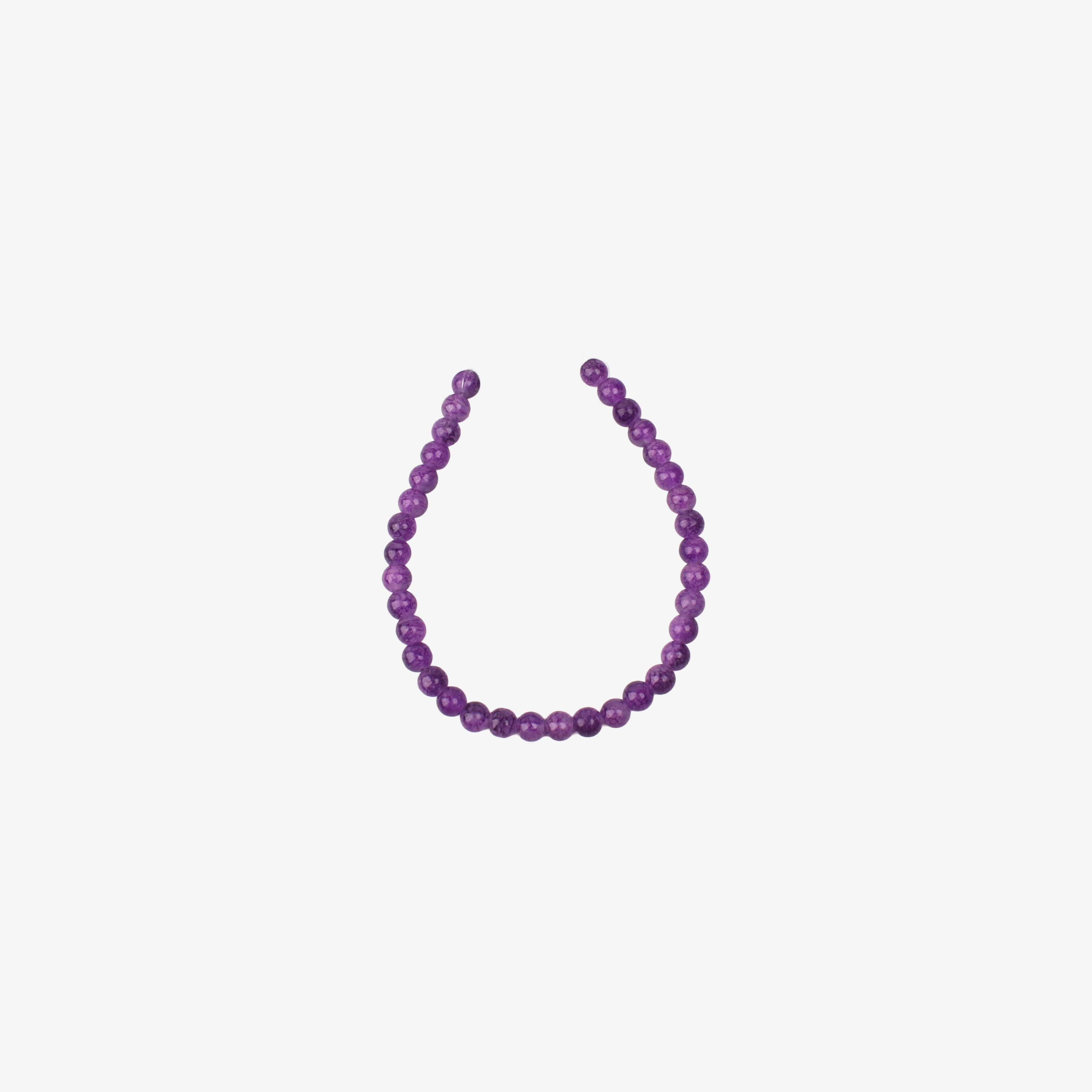 Glass Bead Round Dual Tone Grape Crush 8mm 35beads 1string
