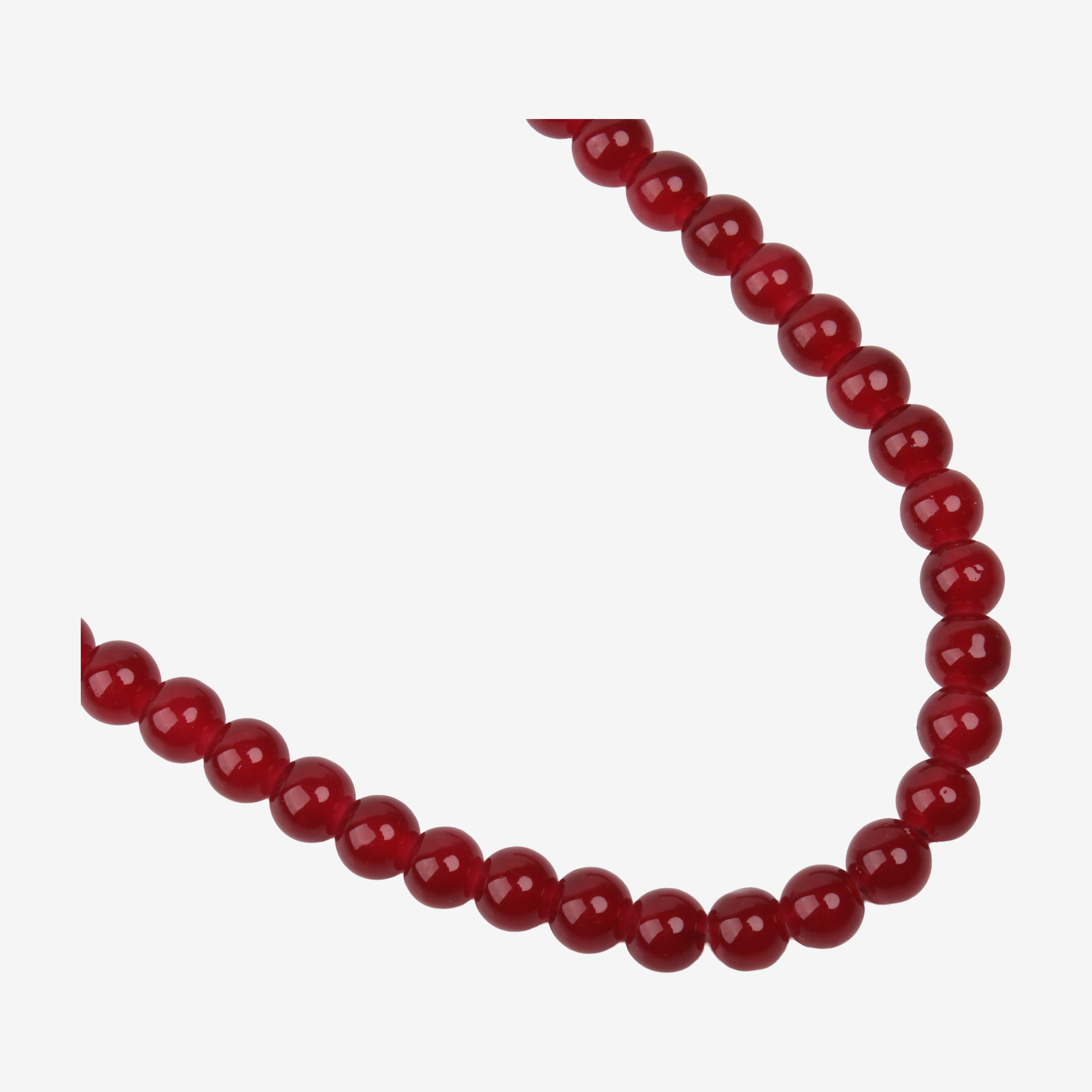 Glass Bead Round Cherry Red 8mm 35beads 1string