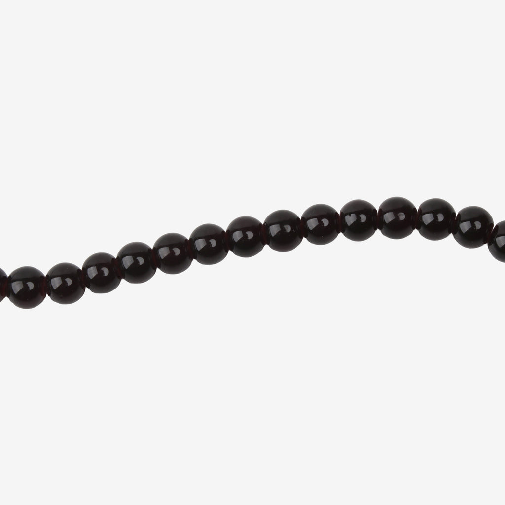 Glass Bead Round Burgundy 8mm 35beads 1string