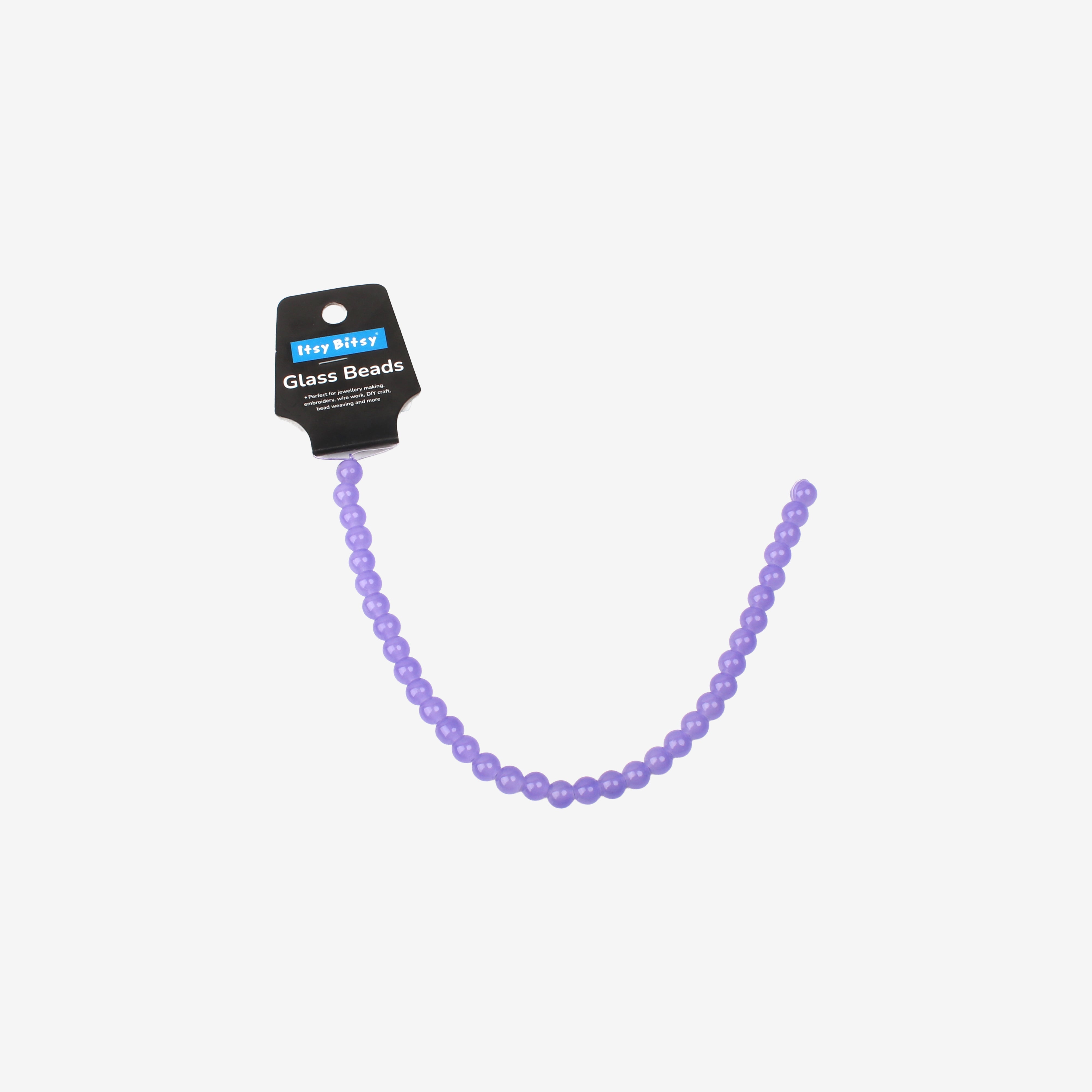 Glass Bead Round Lavender 8mm 35beads 1string