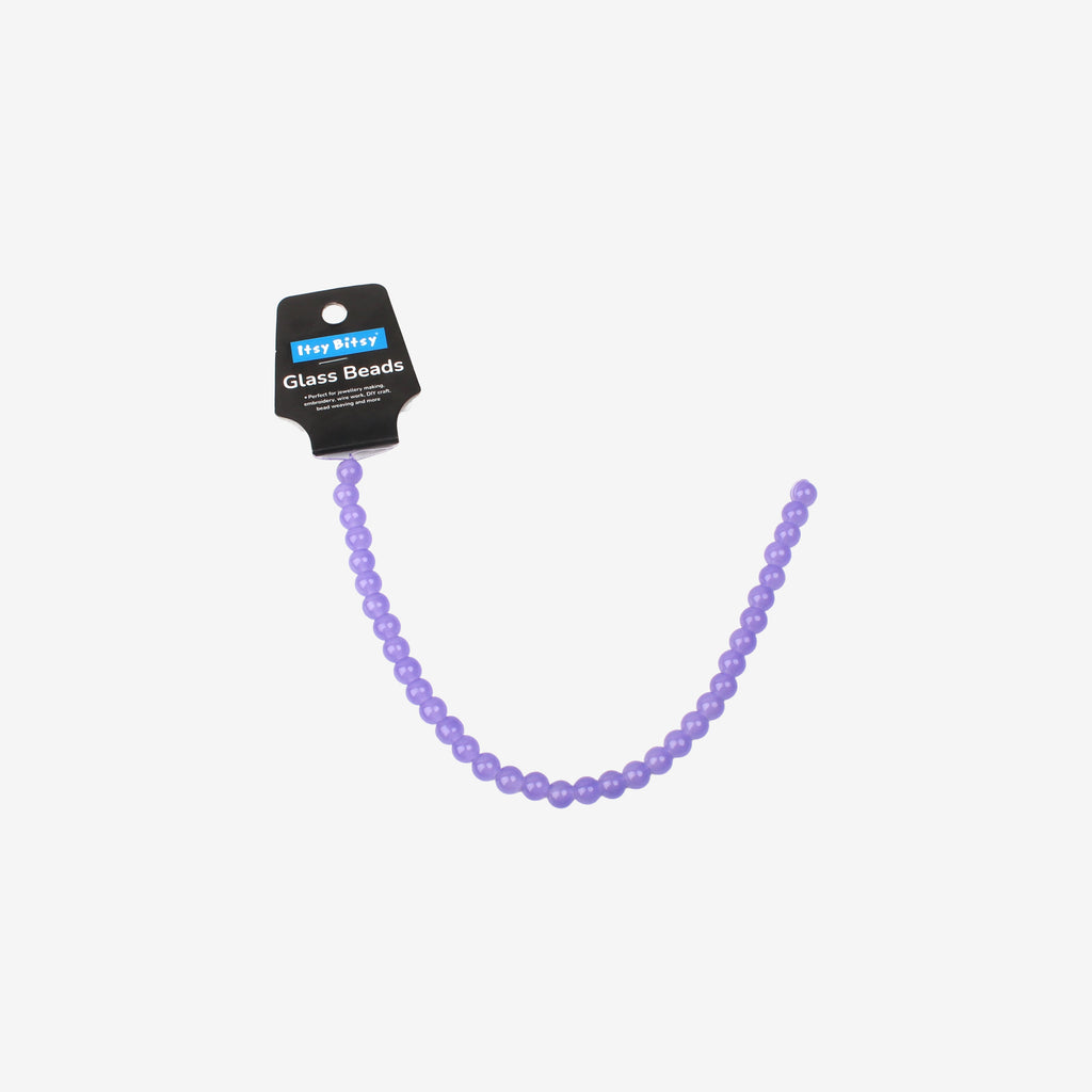 Glass Bead Round Lavender 8mm 35beads 1string
