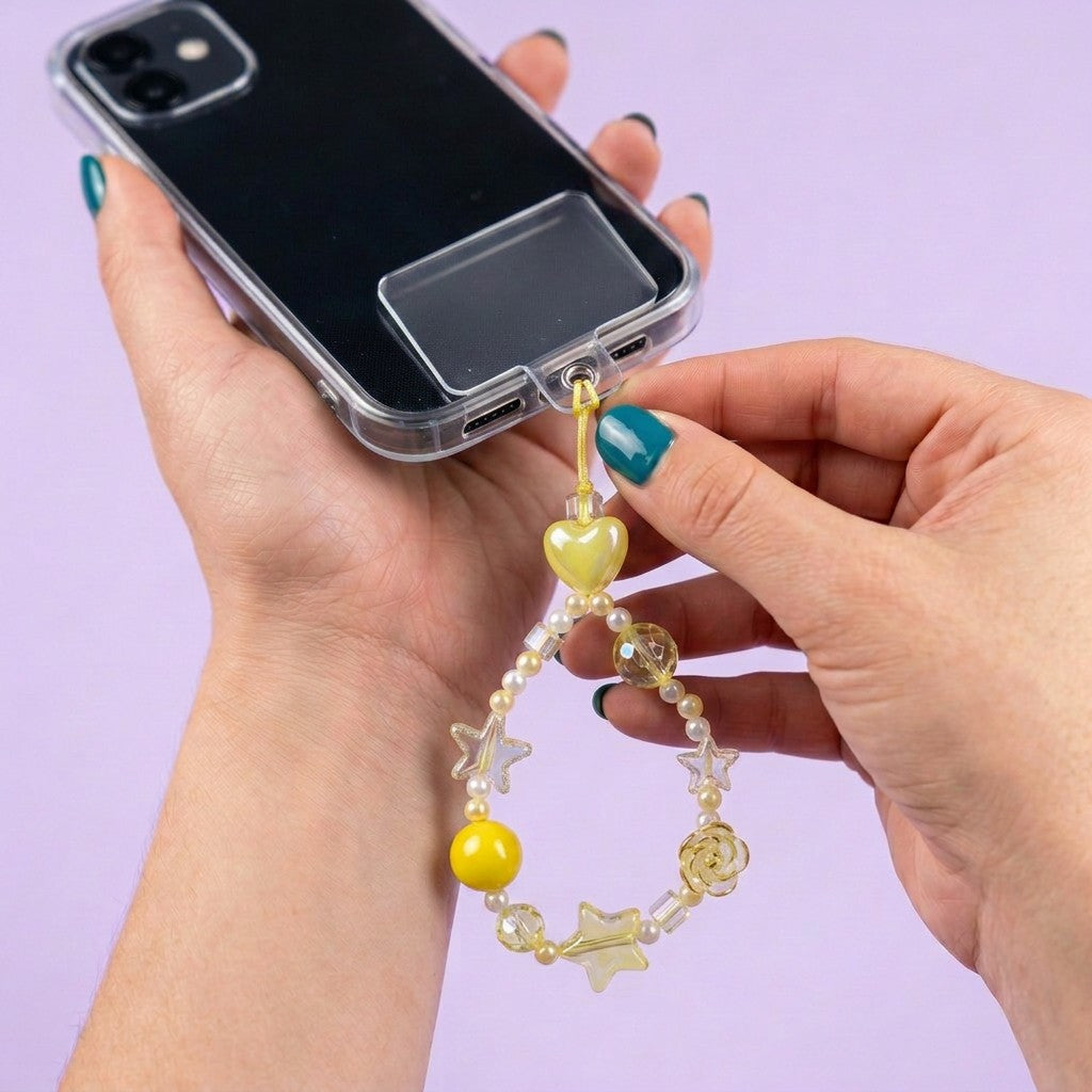 Phone Charm Star Flora Light Yellow 1pc