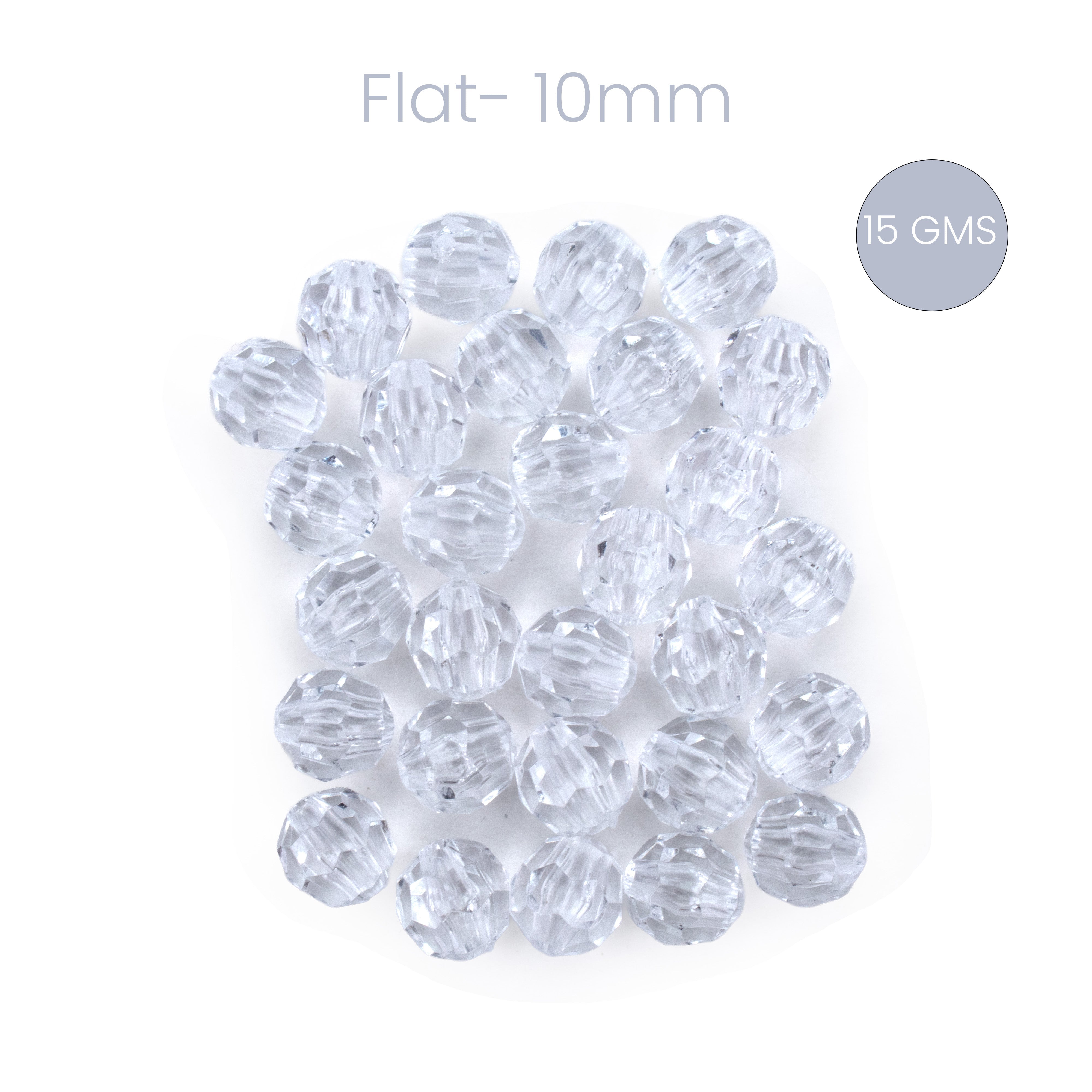 Faceted Crystal Beads Rondelle Transparent 10mm 15gm PBHC IB