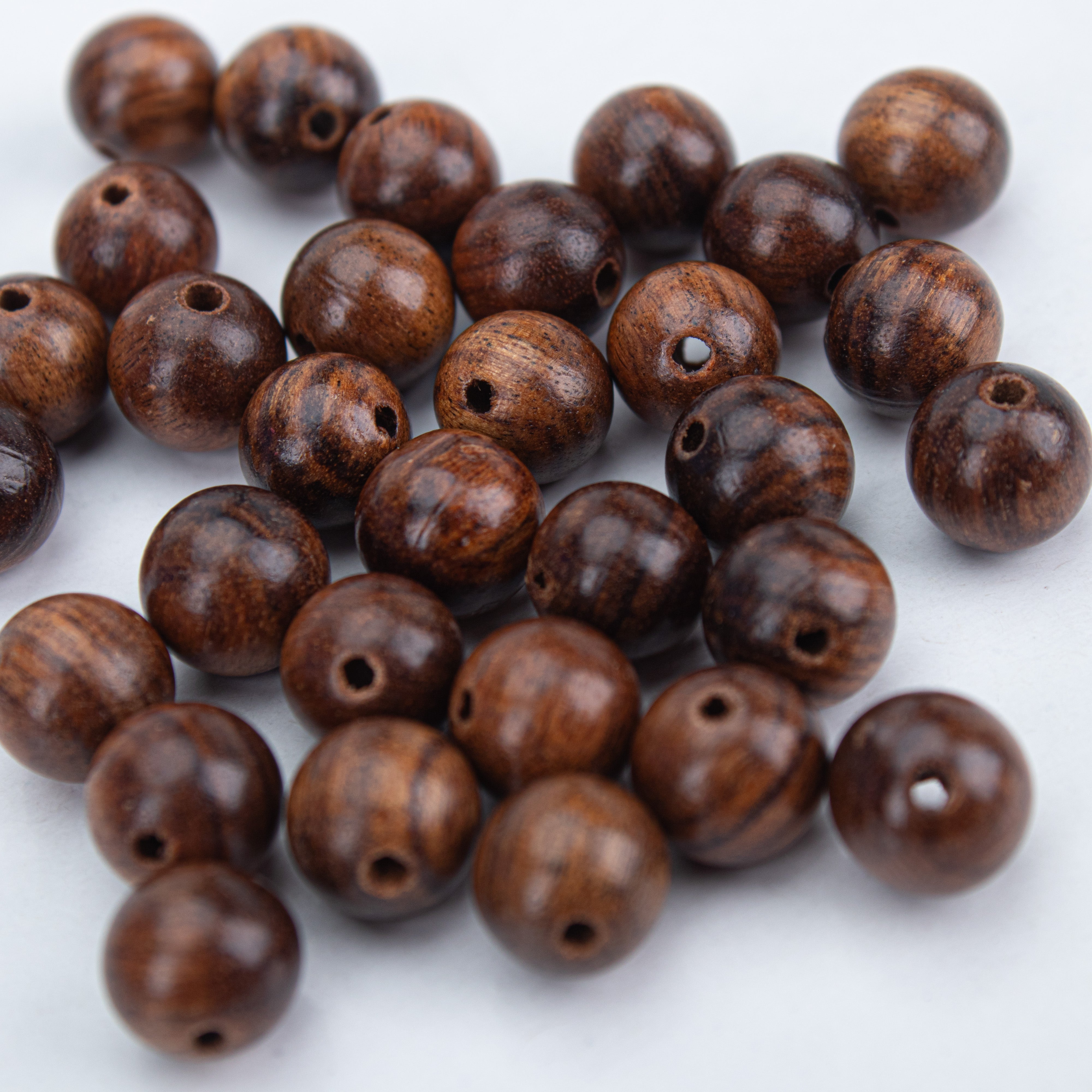Wooden Beads Dark Brown 8mm 10gm PBHC IB