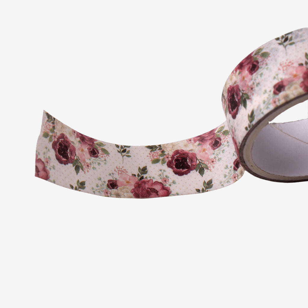 Washi Tape Floral Golden Foil 1.5cm x 2m Roll