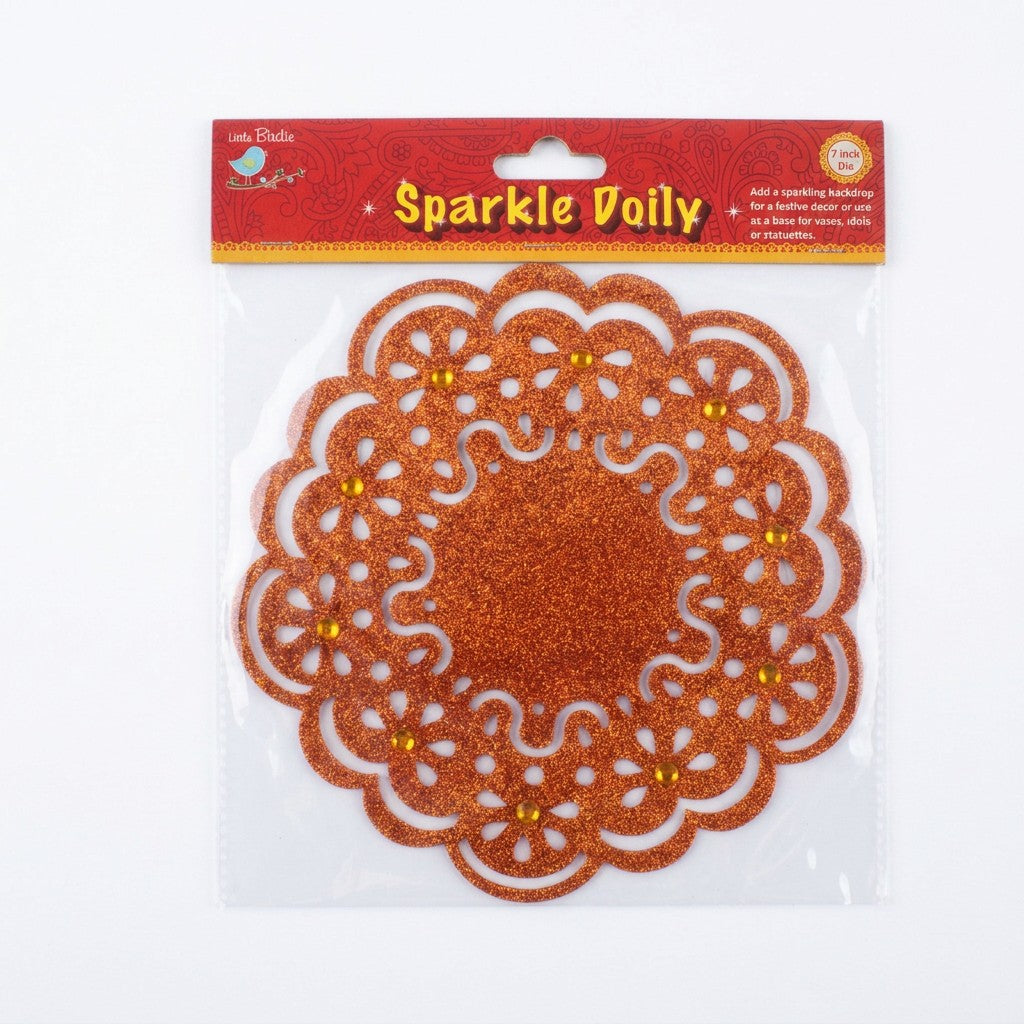 SPARKLE DOILY ORANGE 7 INCH 1PC