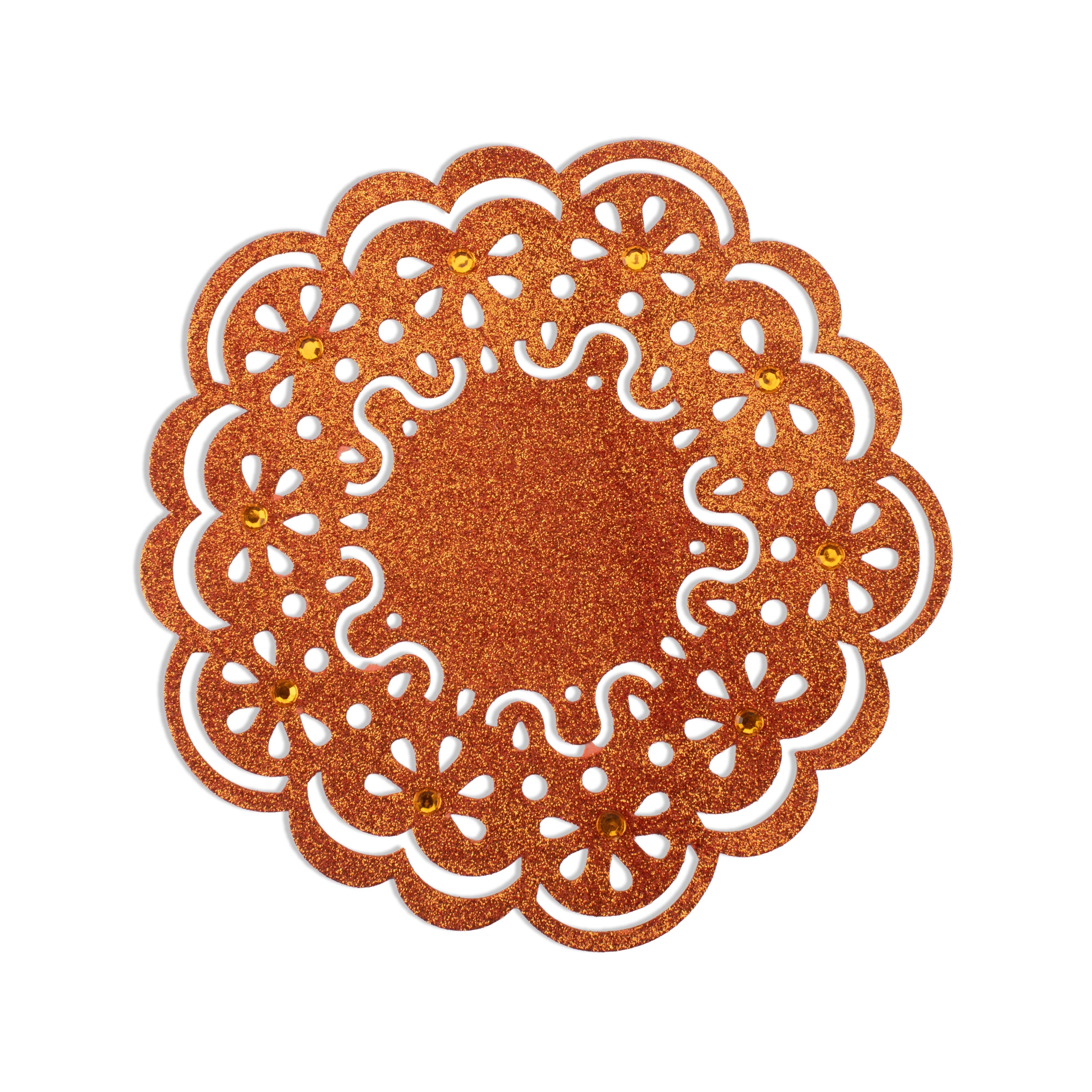 SPARKLE DOILY ORANGE 7 INCH 1PC