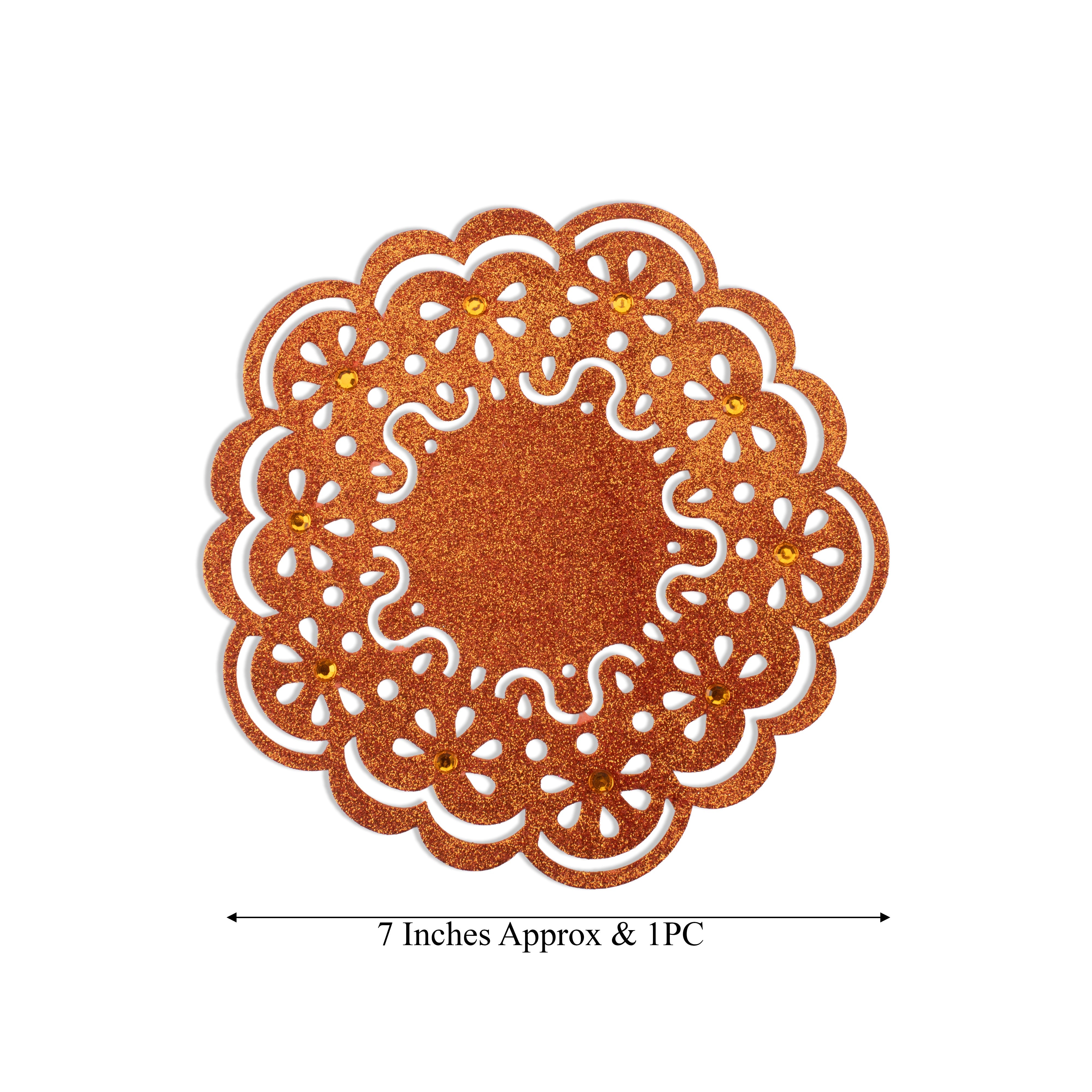 SPARKLE DOILY ORANGE 7 INCH 1PC