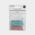 Seed Beads (White, Sky Blue & Orange) 2mm 3 layer Each 10grm