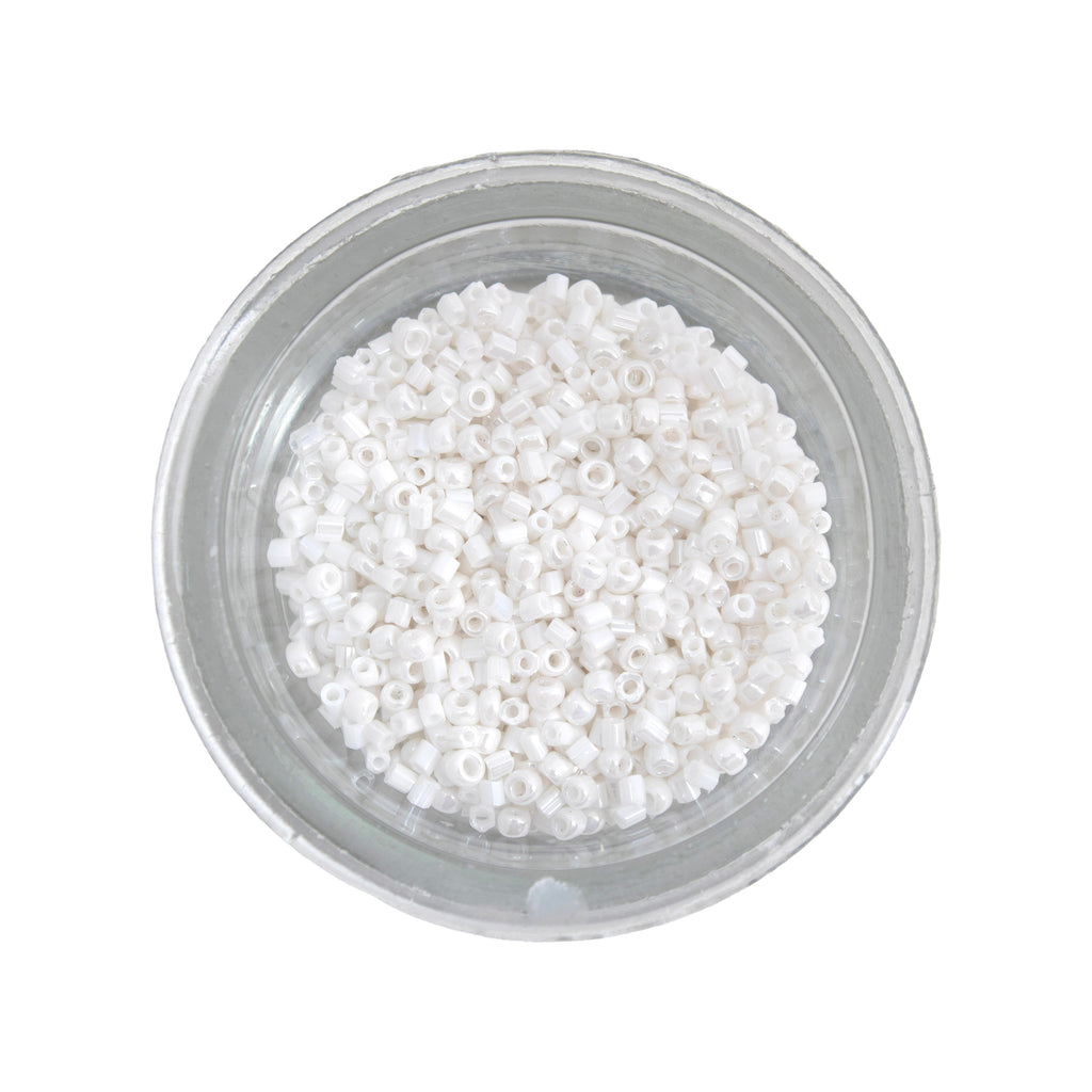 Seed Beads (White, Sky Blue & Orange) 2mm 3 layer Each 10grm