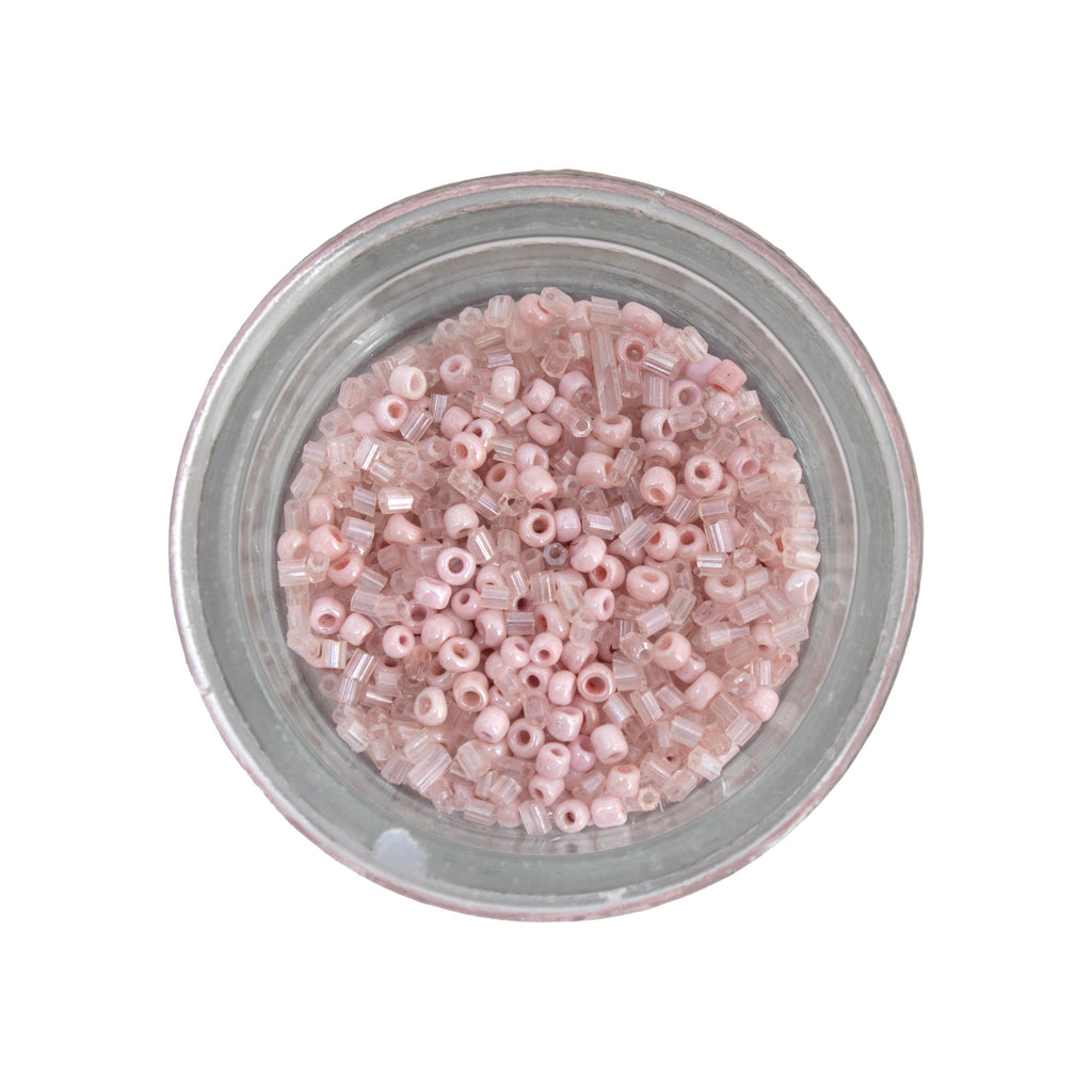 Seed Beads (White, Sky Blue & Orange) 2mm 3 layer Each 10grm