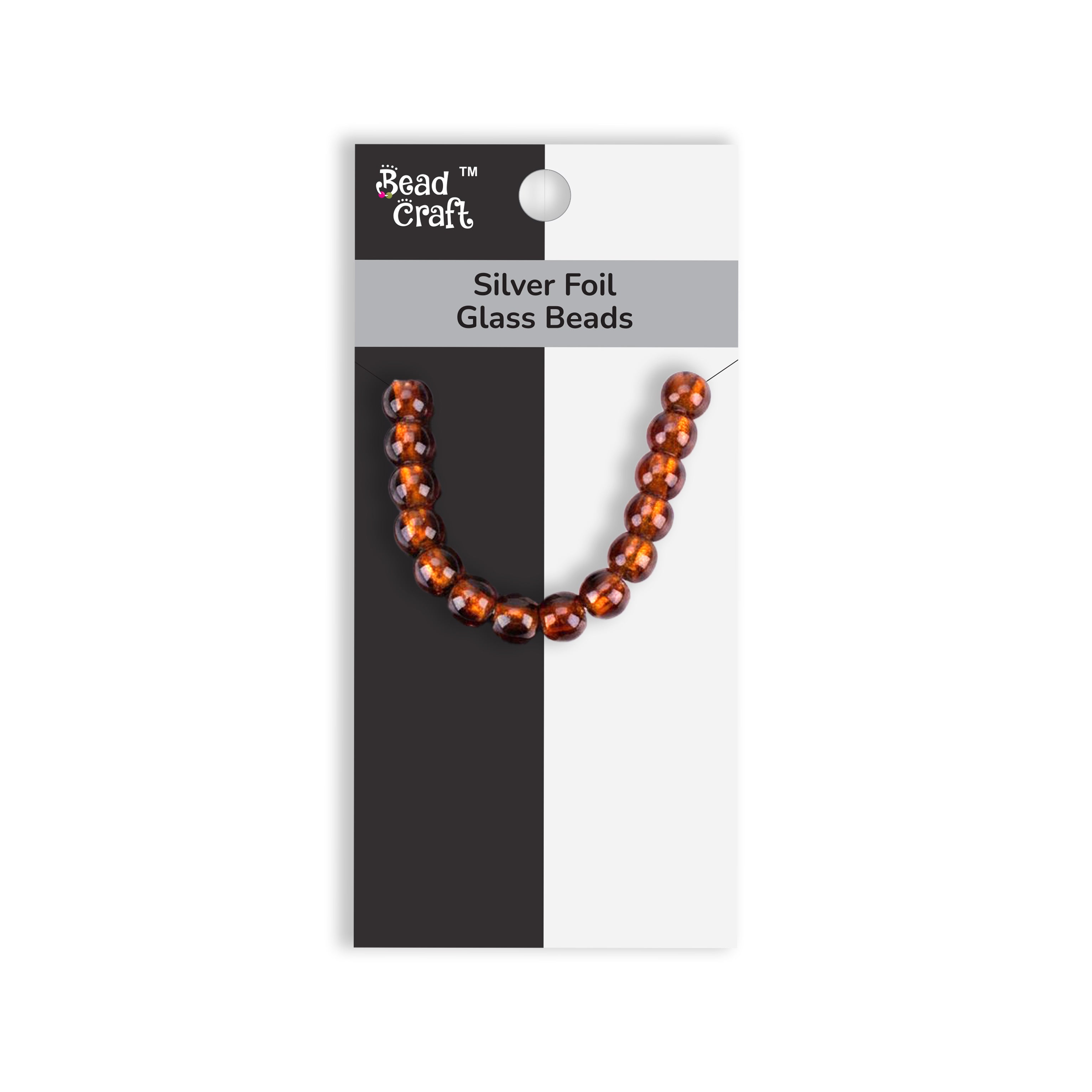 Glass Beads Drum Shape Brown Approx 9.53X8.35mm 15gm 1 String
