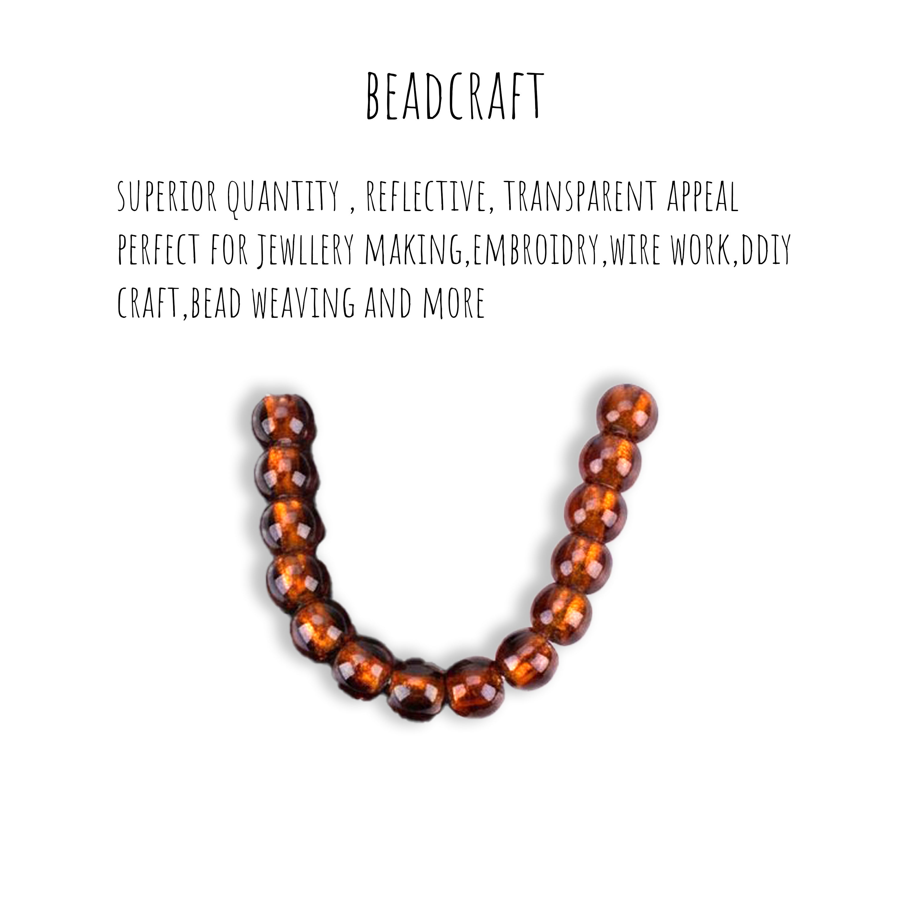 Glass Beads Drum Shape Brown Approx 9.53X8.35mm 15gm 1 String