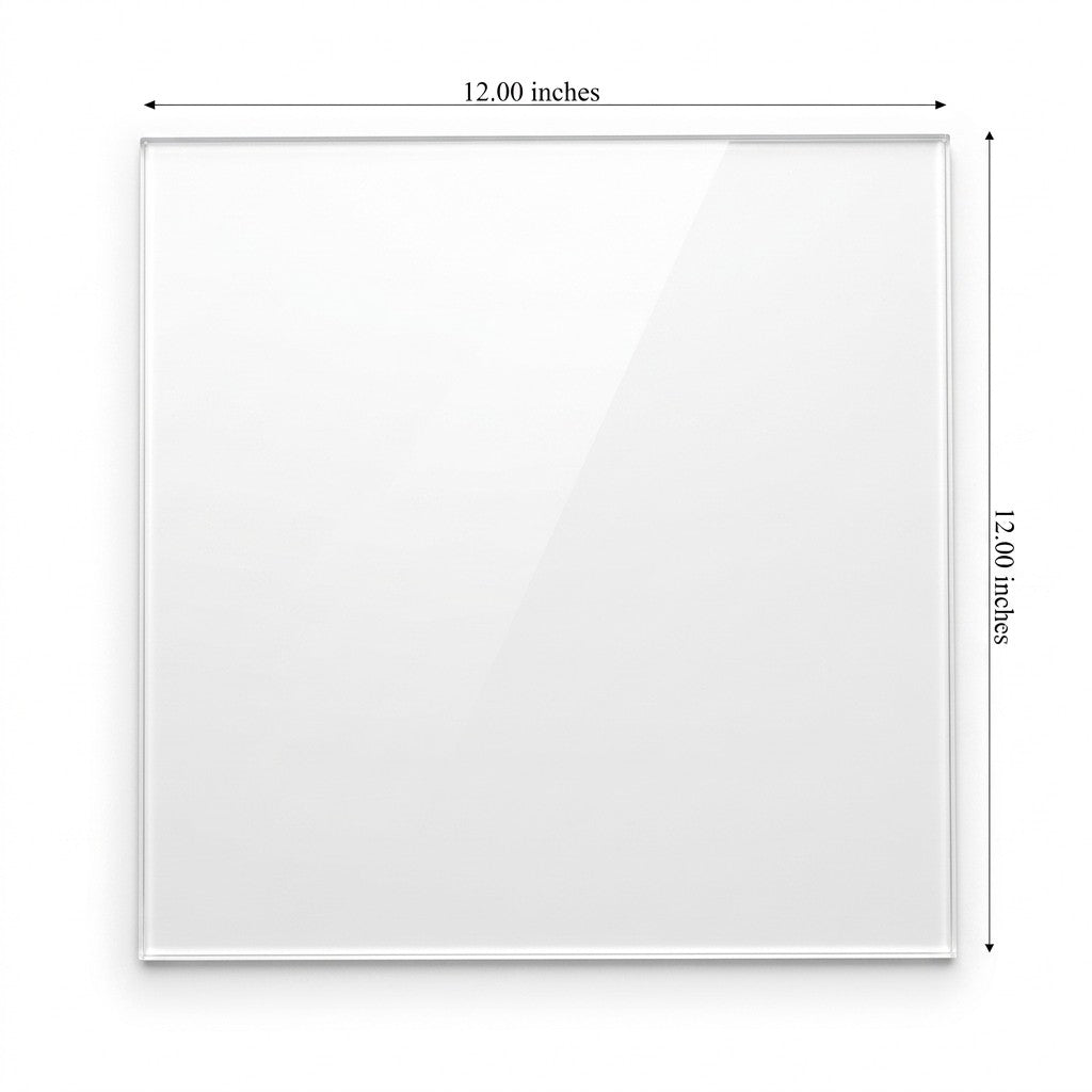 Acrylic Sheet Transparent 12x12inch 2mm 1Sheet