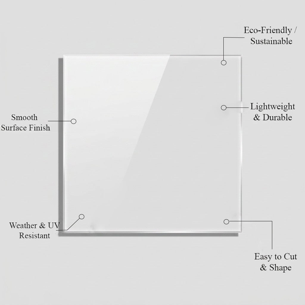 Acrylic Sheet Transparent 12x12inch 2mm 1Sheet