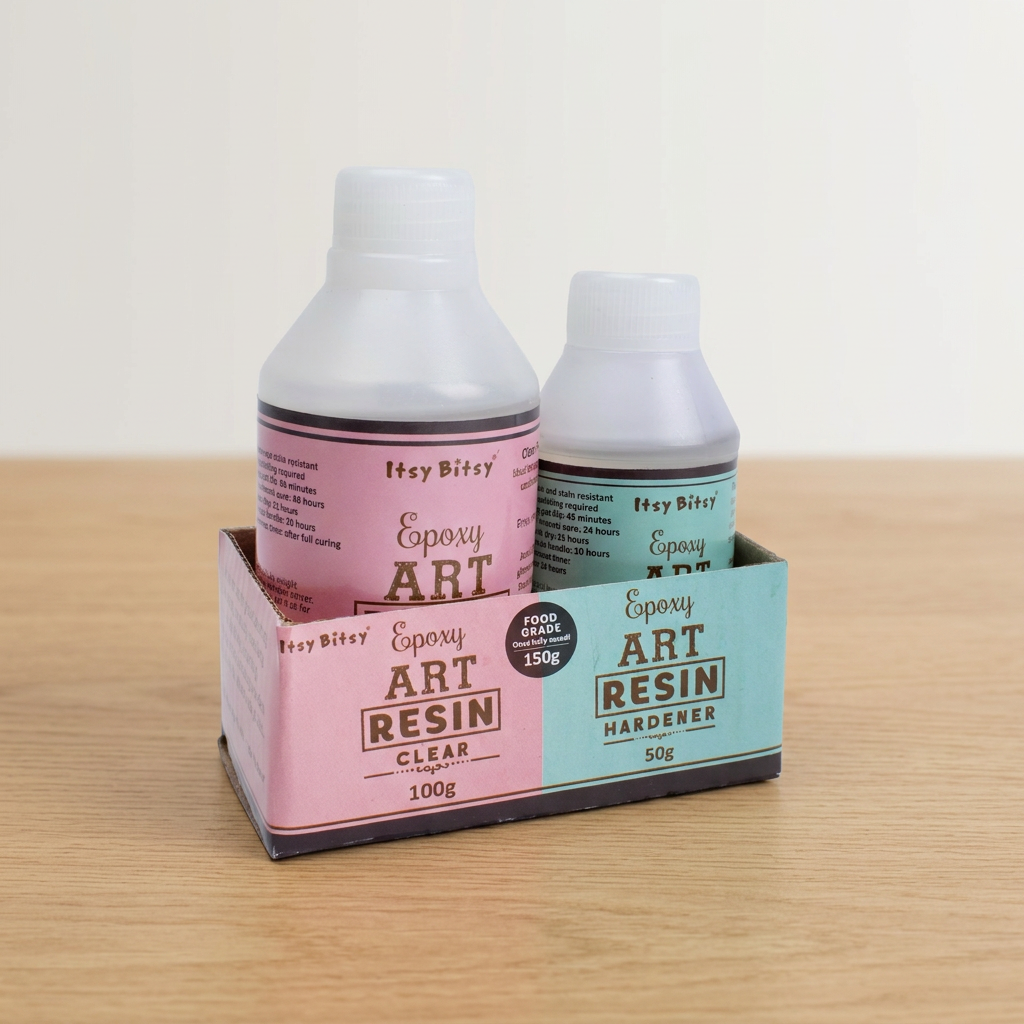 150g - Epoxy Art Resin And Hardener Transparent Bottle