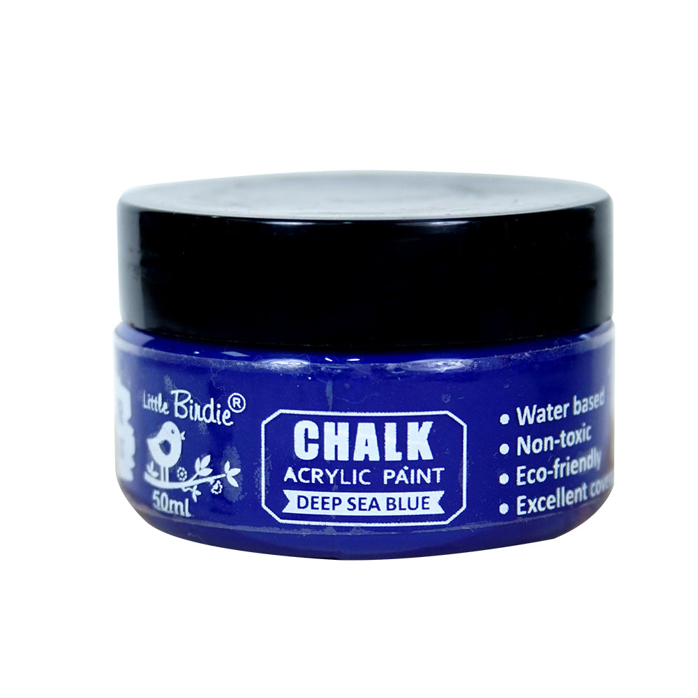 Home Decor Chalk Paint Deep Sea Blue 50ml Bottle