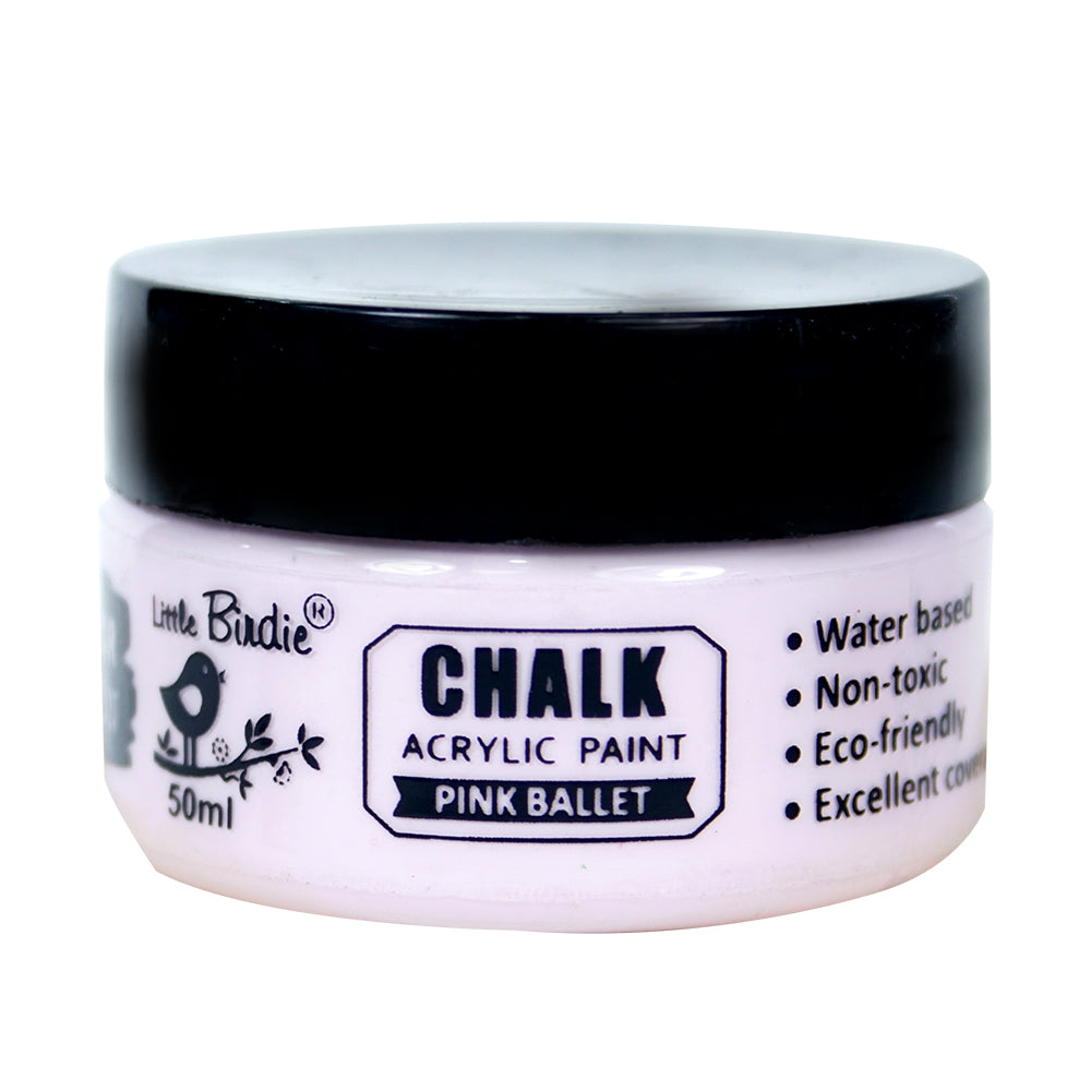 Home Decor Chalk Paint Pink Ballet 50ml Bottle