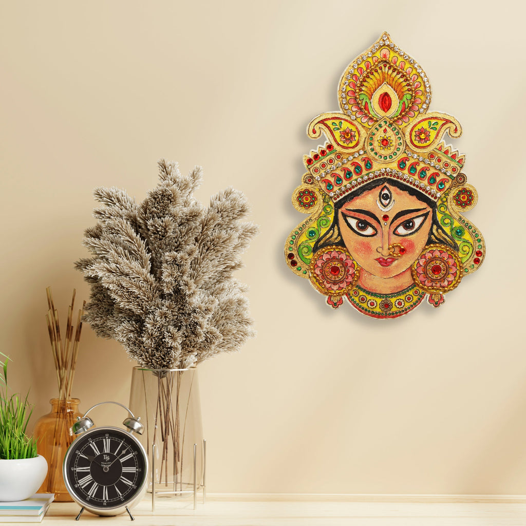MDF Pre Marked Maa Durga with Hanging Sawtooth 8 X 5.5inch 1pc