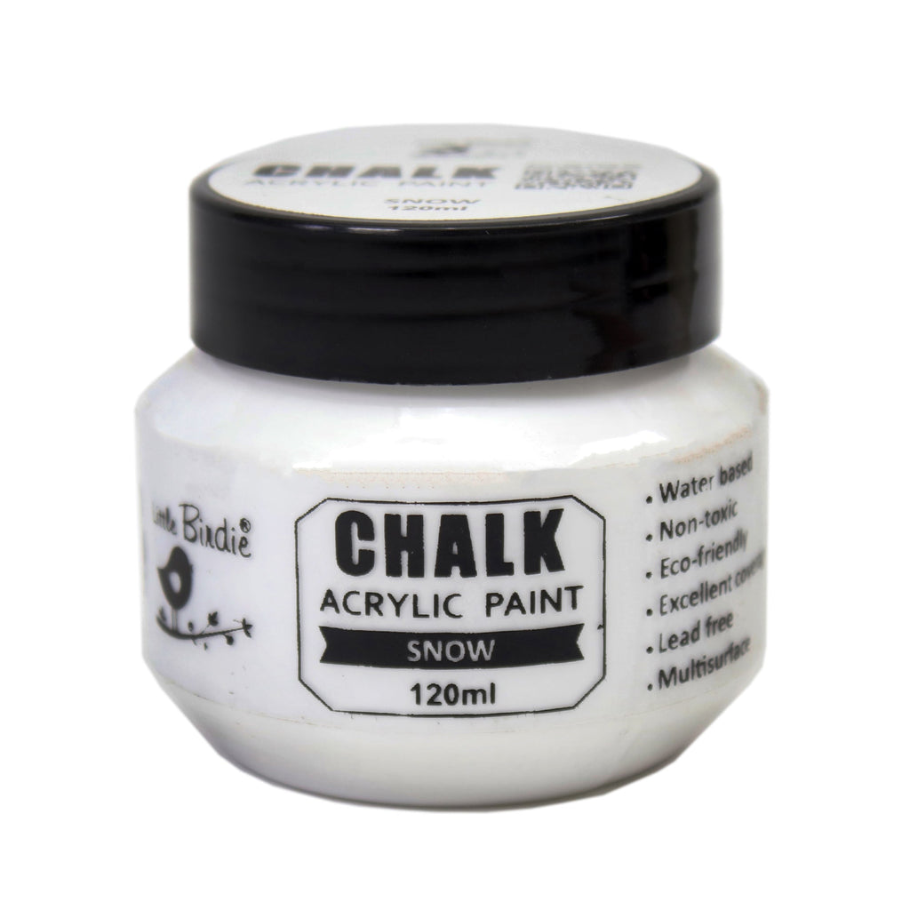 Home Decor Chalk Paint Snow 120ml Bottle