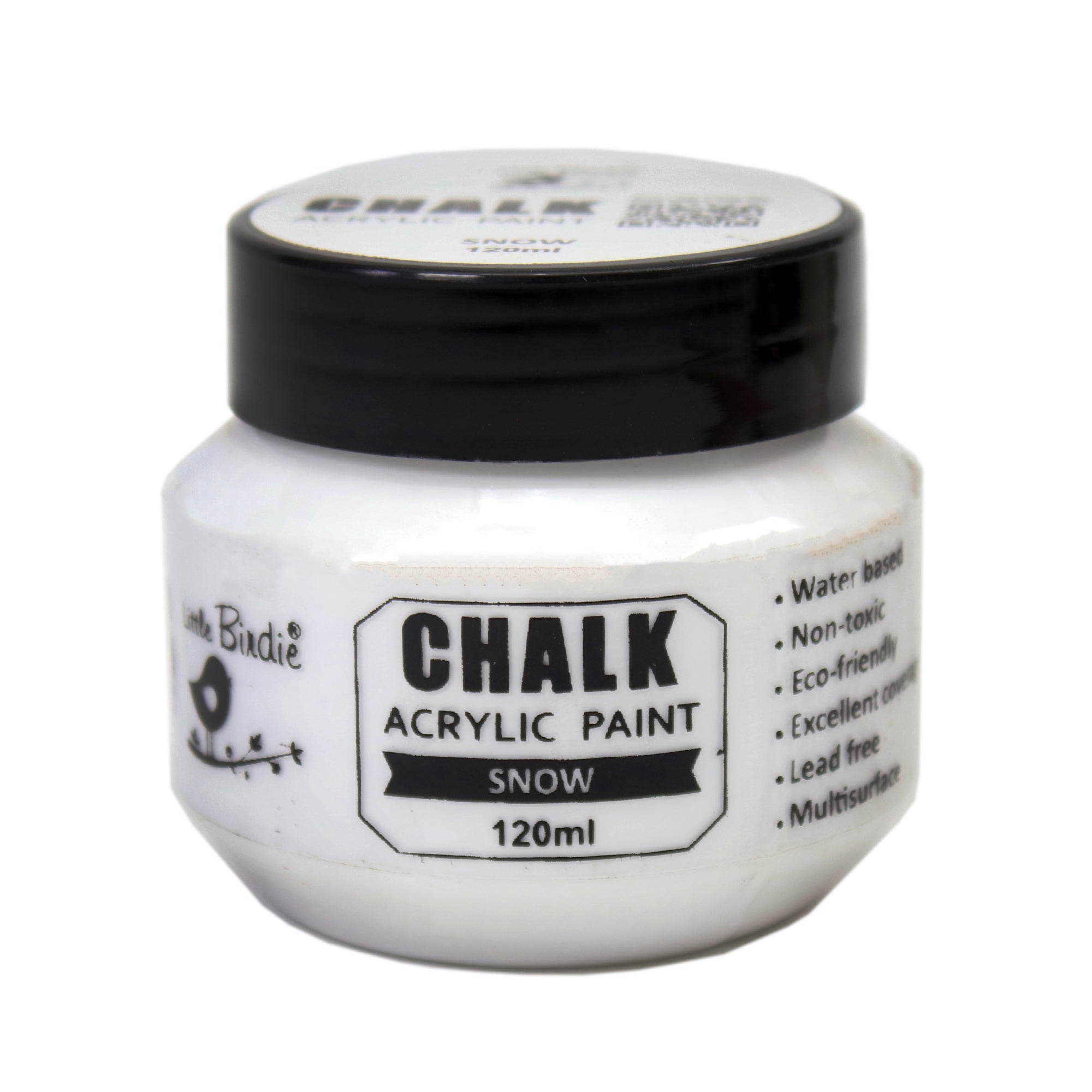 Home Decor Chalk Paint Snow 120ml Bottle