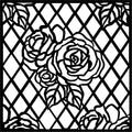 Stencil Rose Trellis 4 X 4 Inch 1Pc Pbci Lb