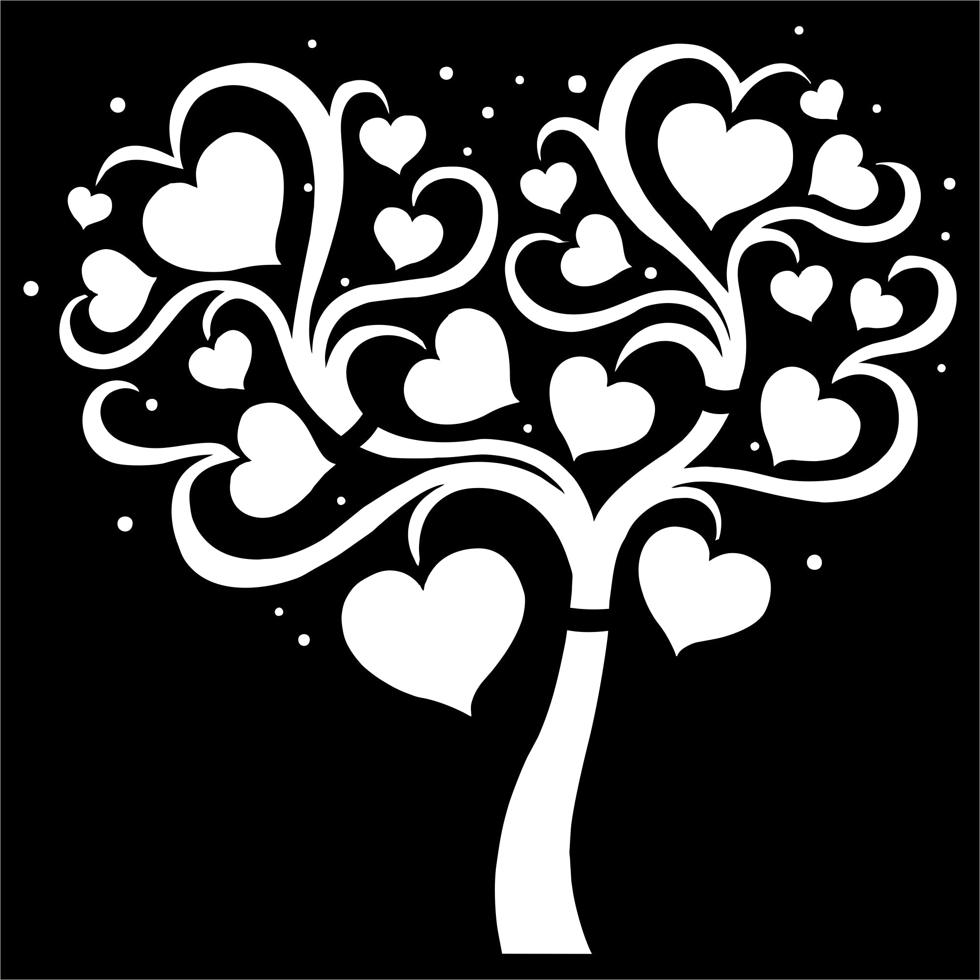 Stencil Blooming Love 4 X 4 Inch 1Pc Pbci Lb